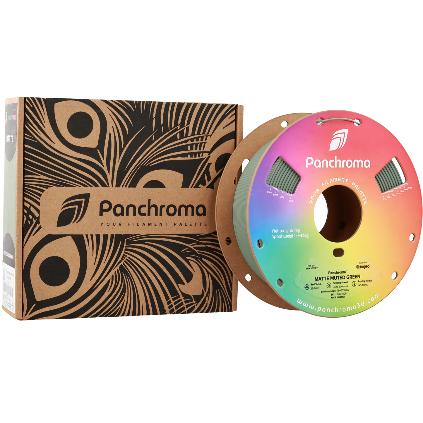 Polymaker Panchroma PLA Matte Muted Green 1.75 mm 1kg
