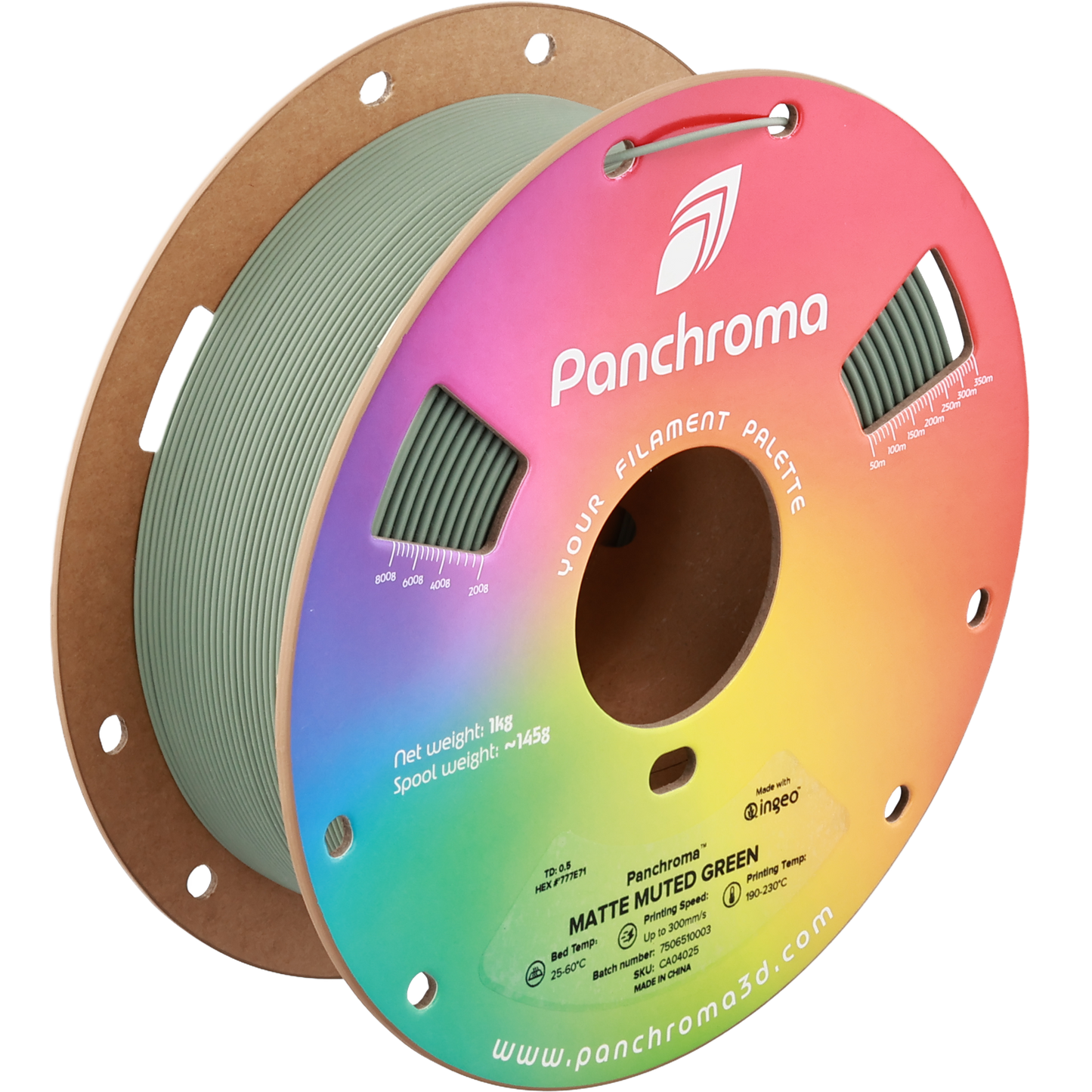 Polymaker Panchroma PLA Matte Muted Green 1.75 mm 1kg