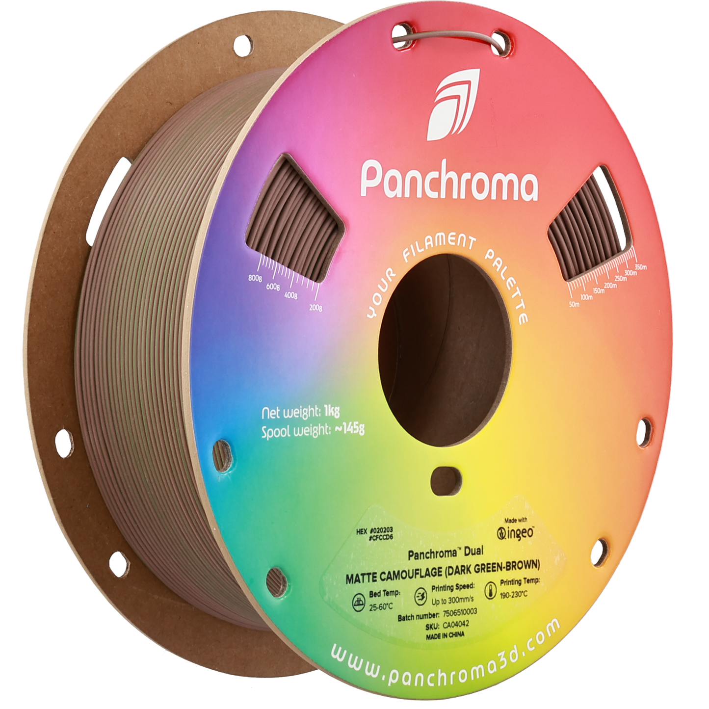 Polymaker Panchroma PLA Dual Matte Camouflage 1,75mm 1kg - Dark Green-Brown