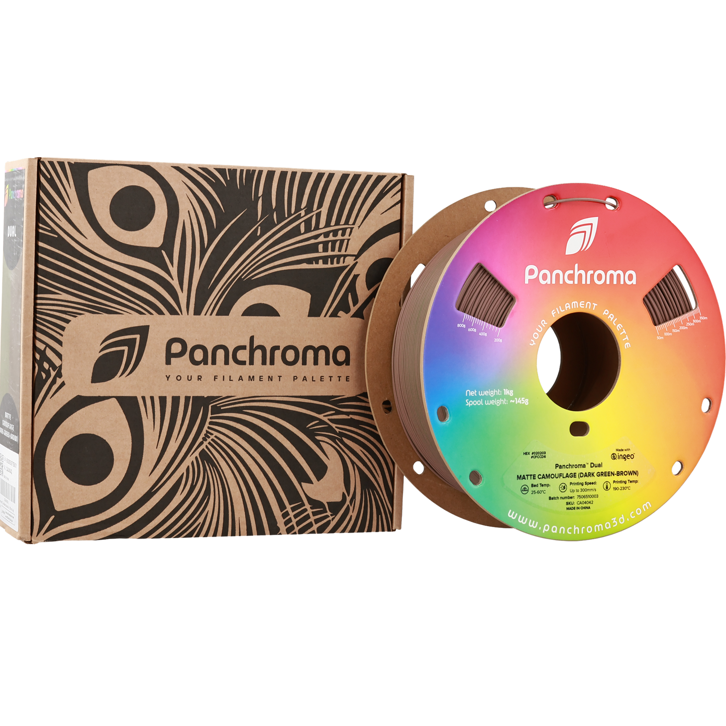 Polymaker Panchroma PLA Dual Matte Camouflage 1,75mm 1kg - Dark Green-Brown