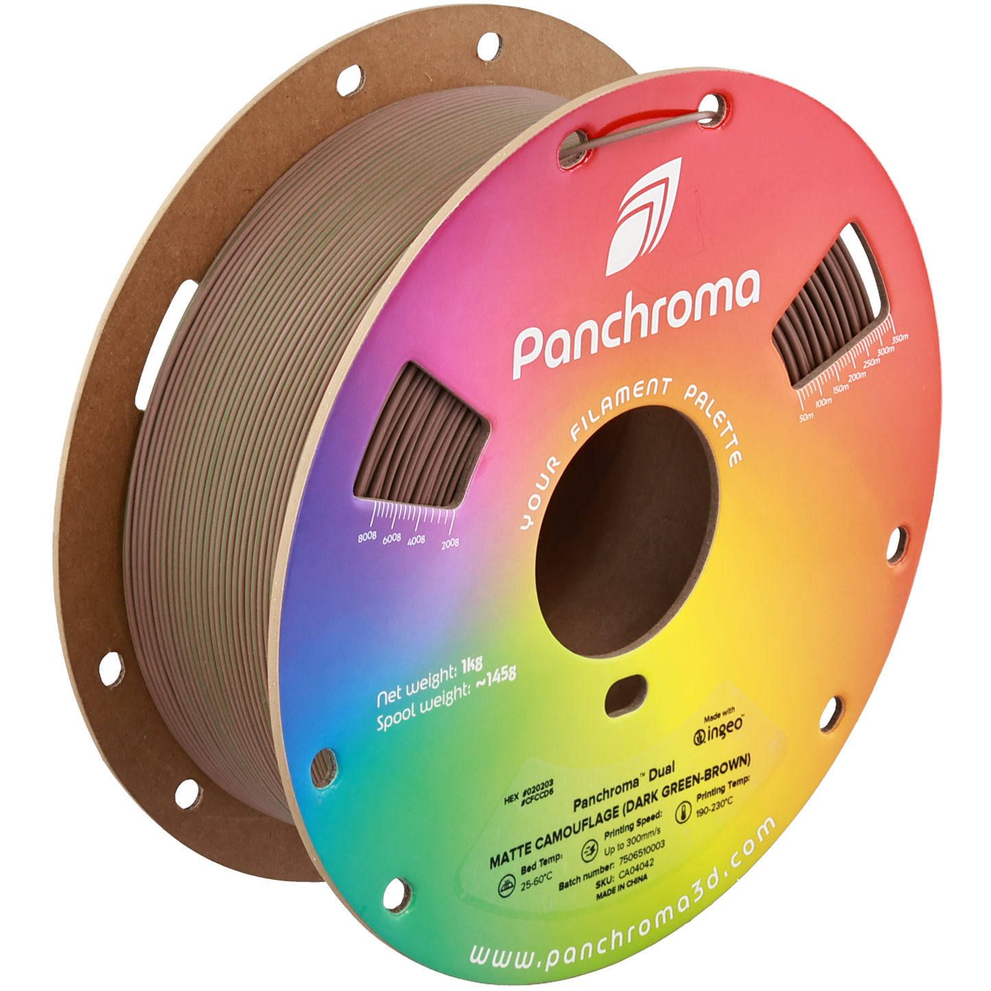 Polymaker Panchroma PLA Dual Matte Camouflage 1,75mm 1kg - Dark Green-Brown