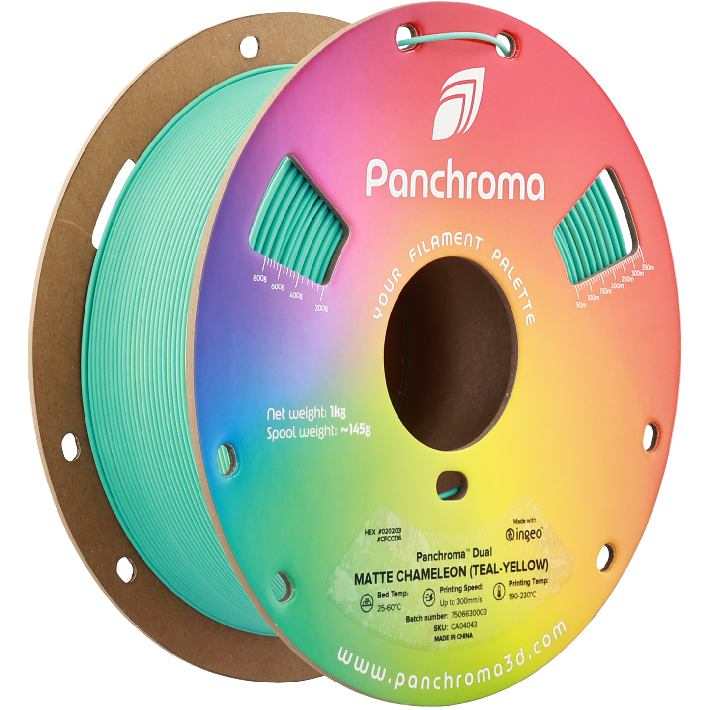 Polymaker Panchroma PLA Dual Matte Chameleon 1,75mm 1kg - Teal-Yellow