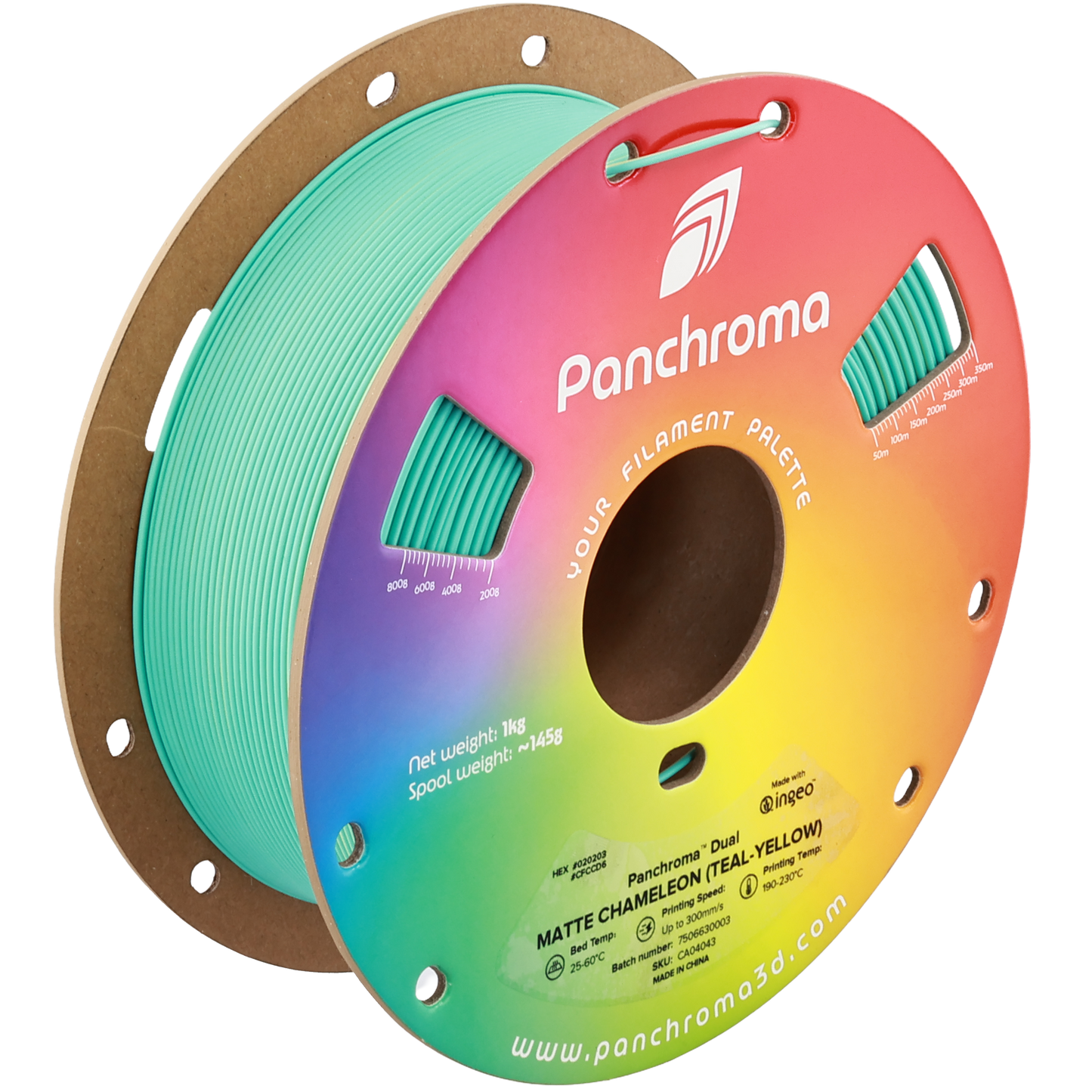 Polymaker Panchroma PLA Dual Matte Chameleon 1,75mm 1kg - Teal-Yellow