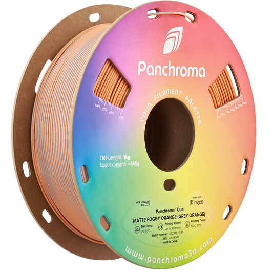 Polymaker Panchroma PLA Dual Matte Foggy Orange 1,75mm 1kg - Grey-Orange