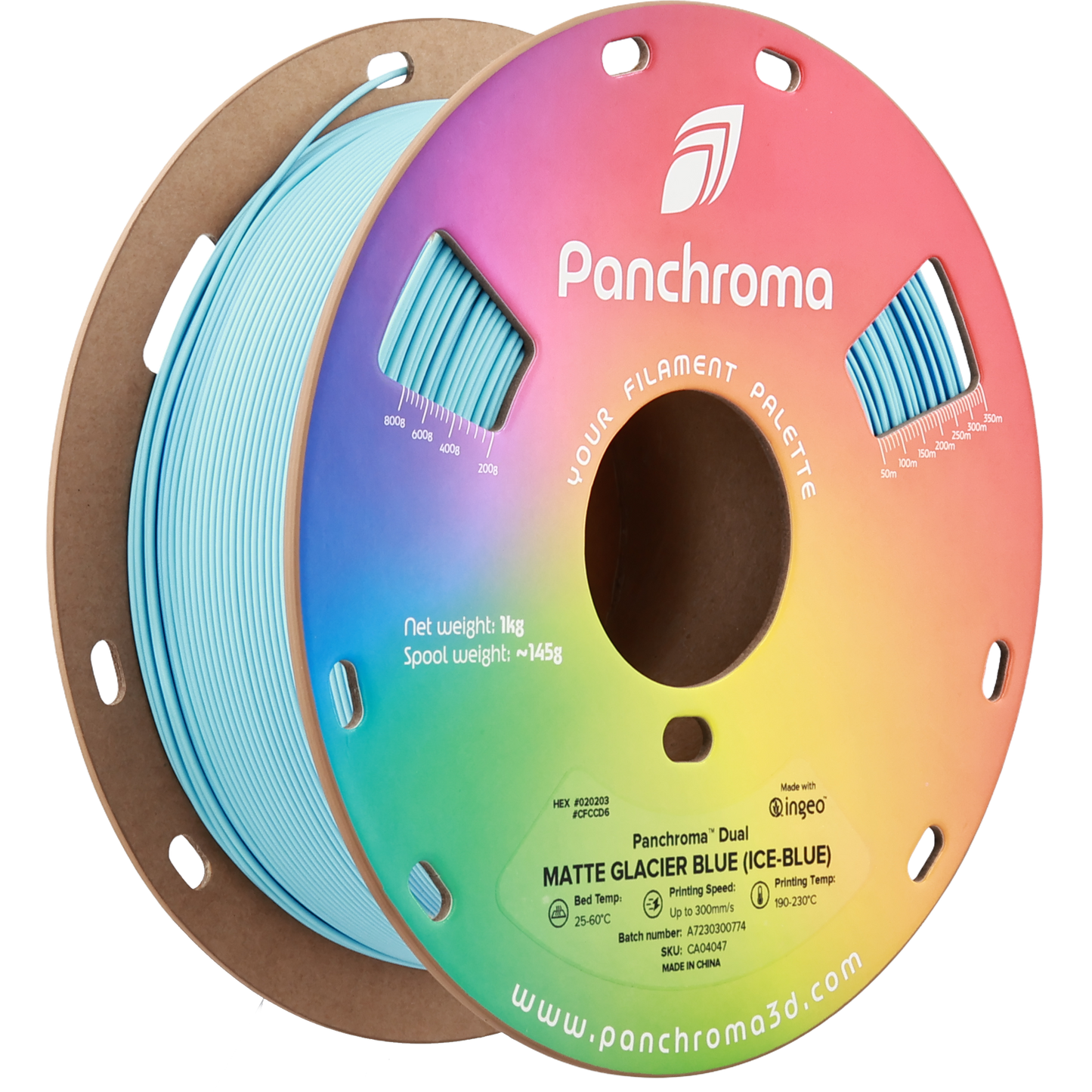 Polymaker Panchroma PLA Dual Matte Glacier Blue 1,75mm 1kg - Ice-Blue