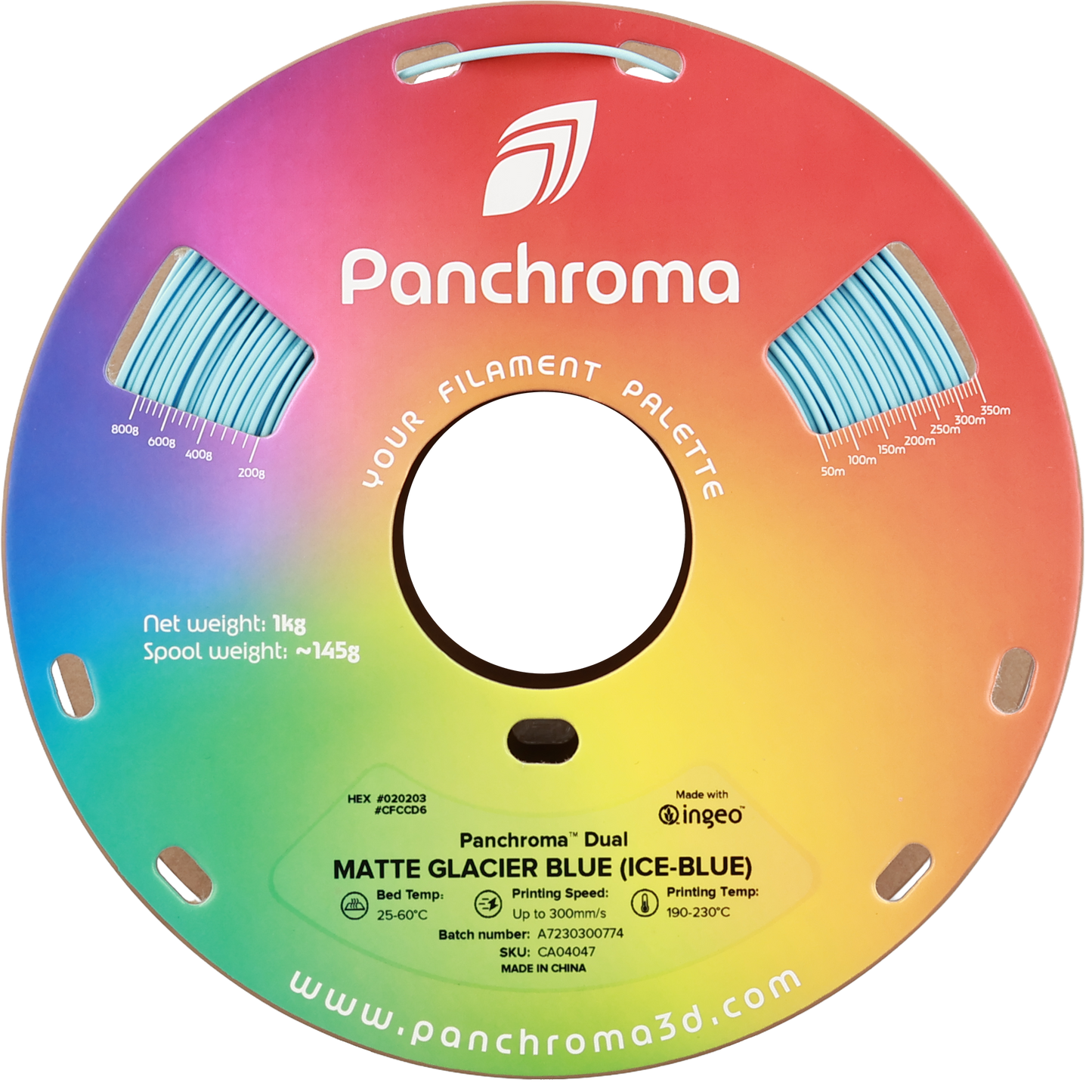 Polymaker Panchroma PLA Dual Matte Glacier Blue 1,75mm 1kg - Ice-Blue