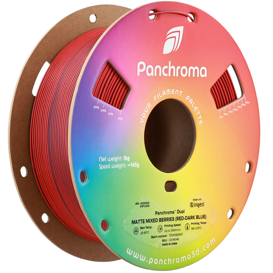 Polymaker Panchroma PLA Dual Matte Mixed Berries 1,75mm 1kg - Red-Dark Blue