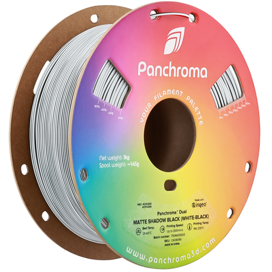 Polymaker Panchroma PLA Dual Matte Shadow Black 1,75mm 1kg - White-Black