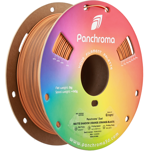 Polymaker Panchroma PLA Dual Matte Shadow Orange 1,75mm 1kg - Orange-Black