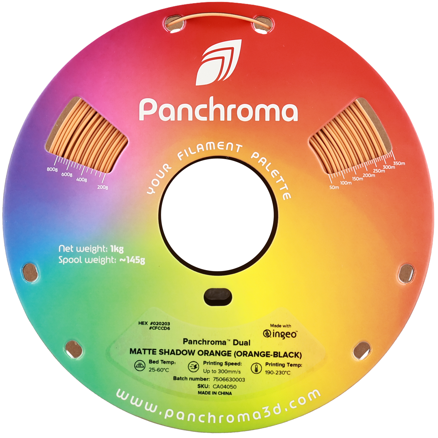 Polymaker Panchroma PLA Dual Matte Shadow Orange 1,75mm 1kg - Orange-Black