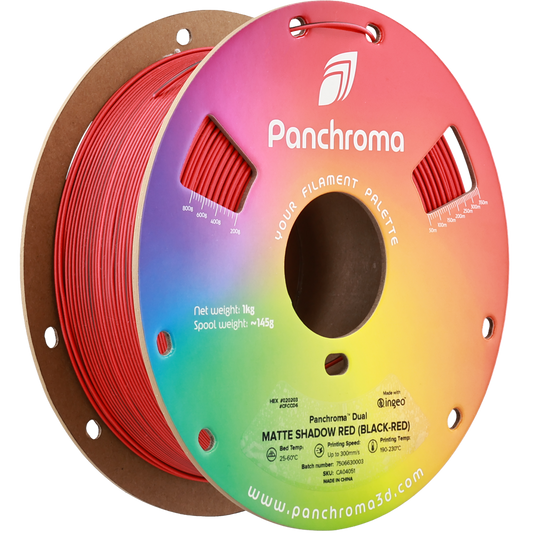 Polymaker Panchroma PLA Dual Matte Shadow Red 1,75mm 1kg - Red-Black
