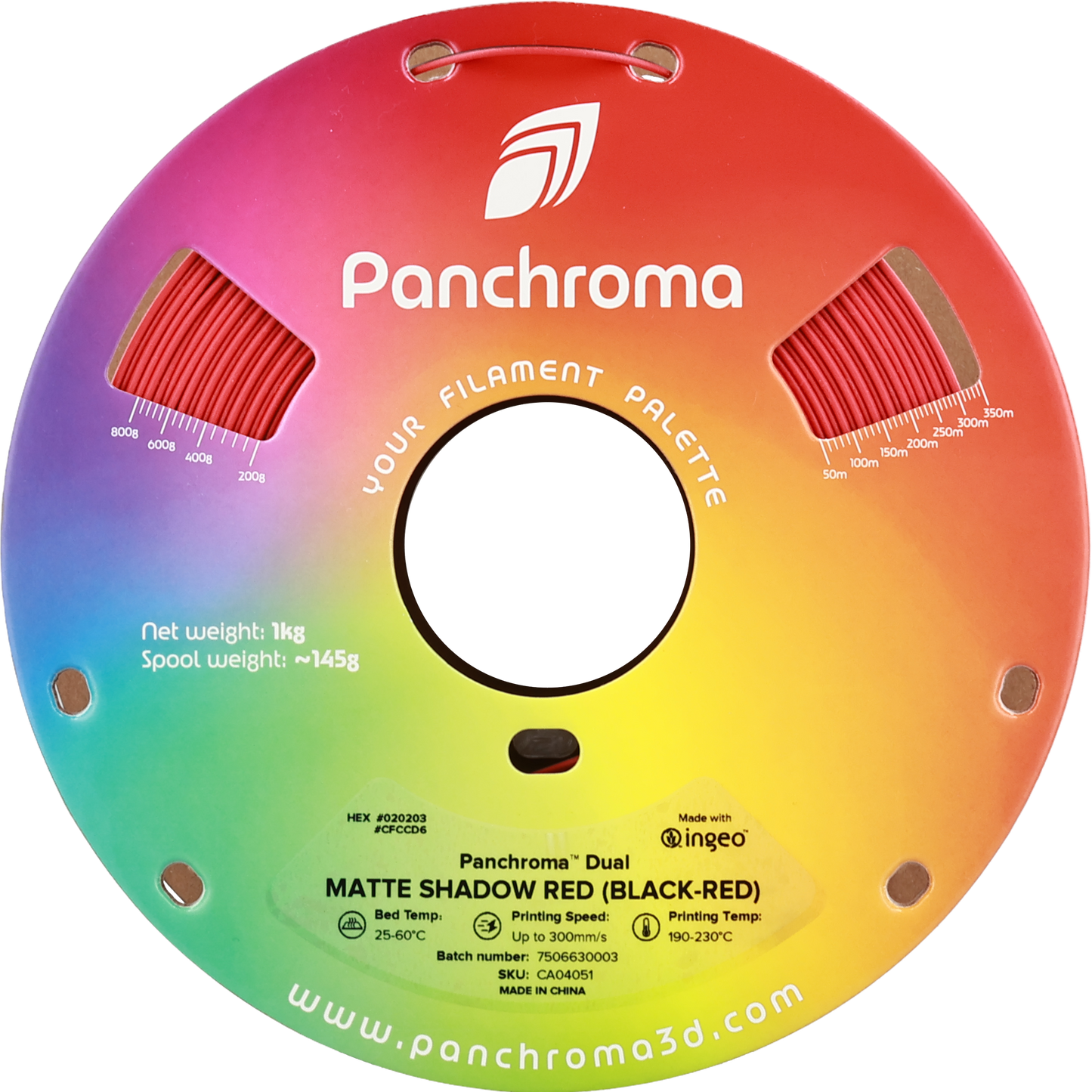 Polymaker Panchroma PLA Dual Matte Shadow Red 1,75mm 1kg - Red-Black