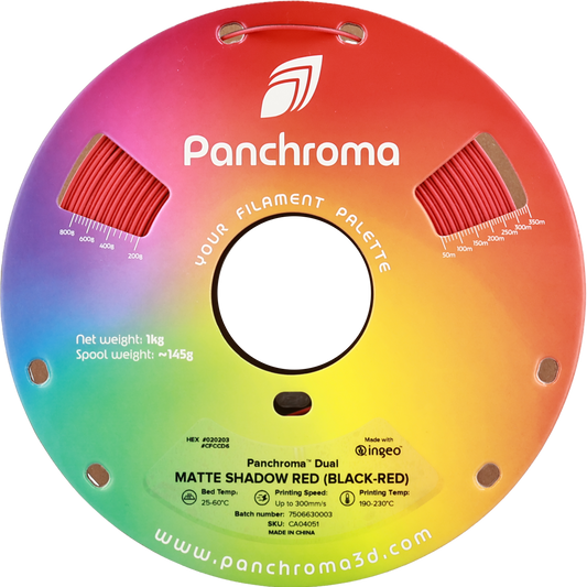 Polymaker Panchroma PLA Dual Matte Shadow Red 1,75mm 1kg - Red-Black