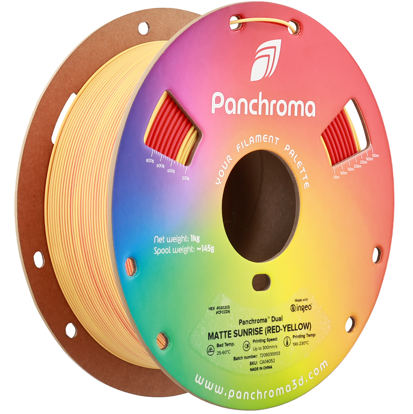 Polymaker Panchroma PLA Dual Matte Sunrise 1,75mm 1kg - Red-Yellow