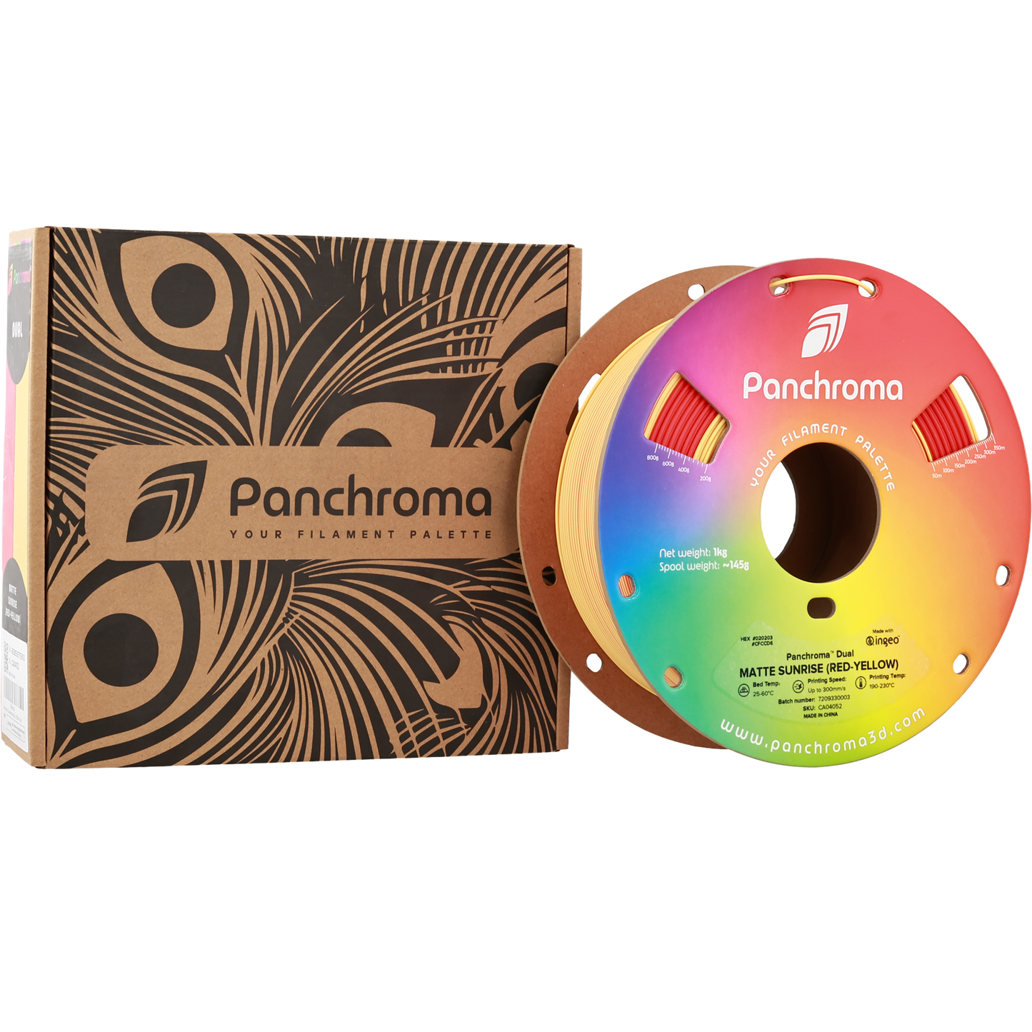 Polymaker Panchroma PLA Dual Matte Sunrise 1,75mm 1kg - Red-Yellow