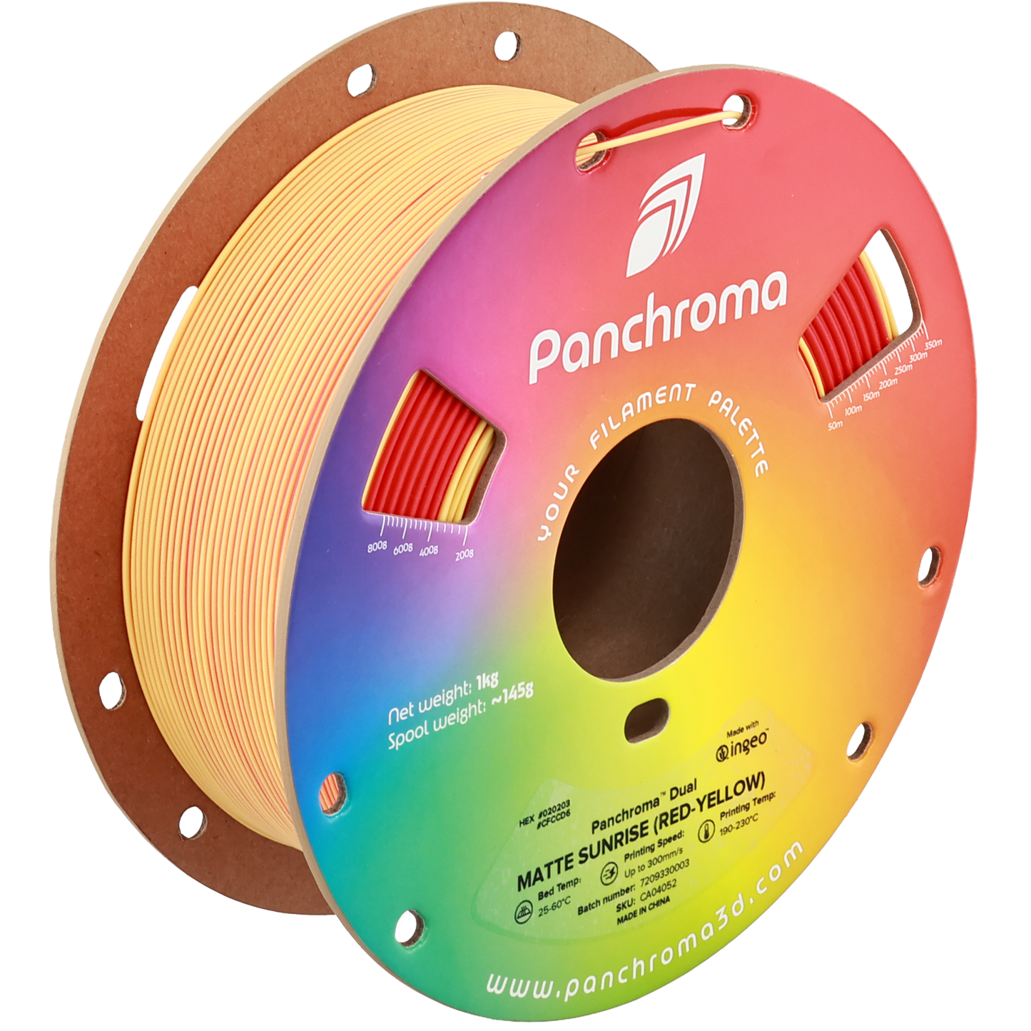 Polymaker Panchroma PLA Dual Matte Sunrise 1,75mm 1kg - Red-Yellow
