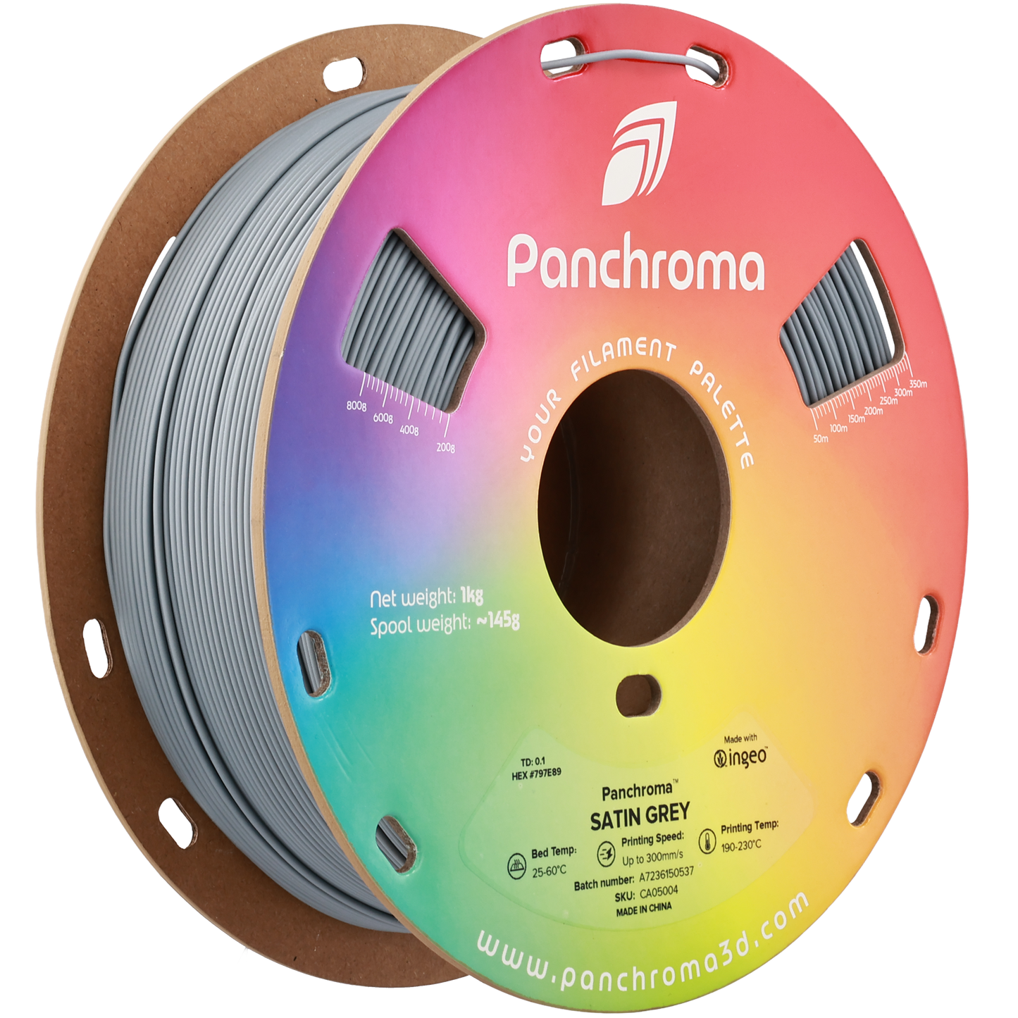 Polymaker Panchroma PLA Satin Grey 1.75 mm 1kg