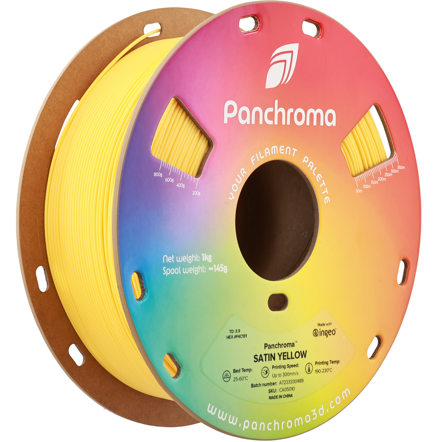 Polymaker Panchroma PLA Satin Yellow 1.75 mm 1kg