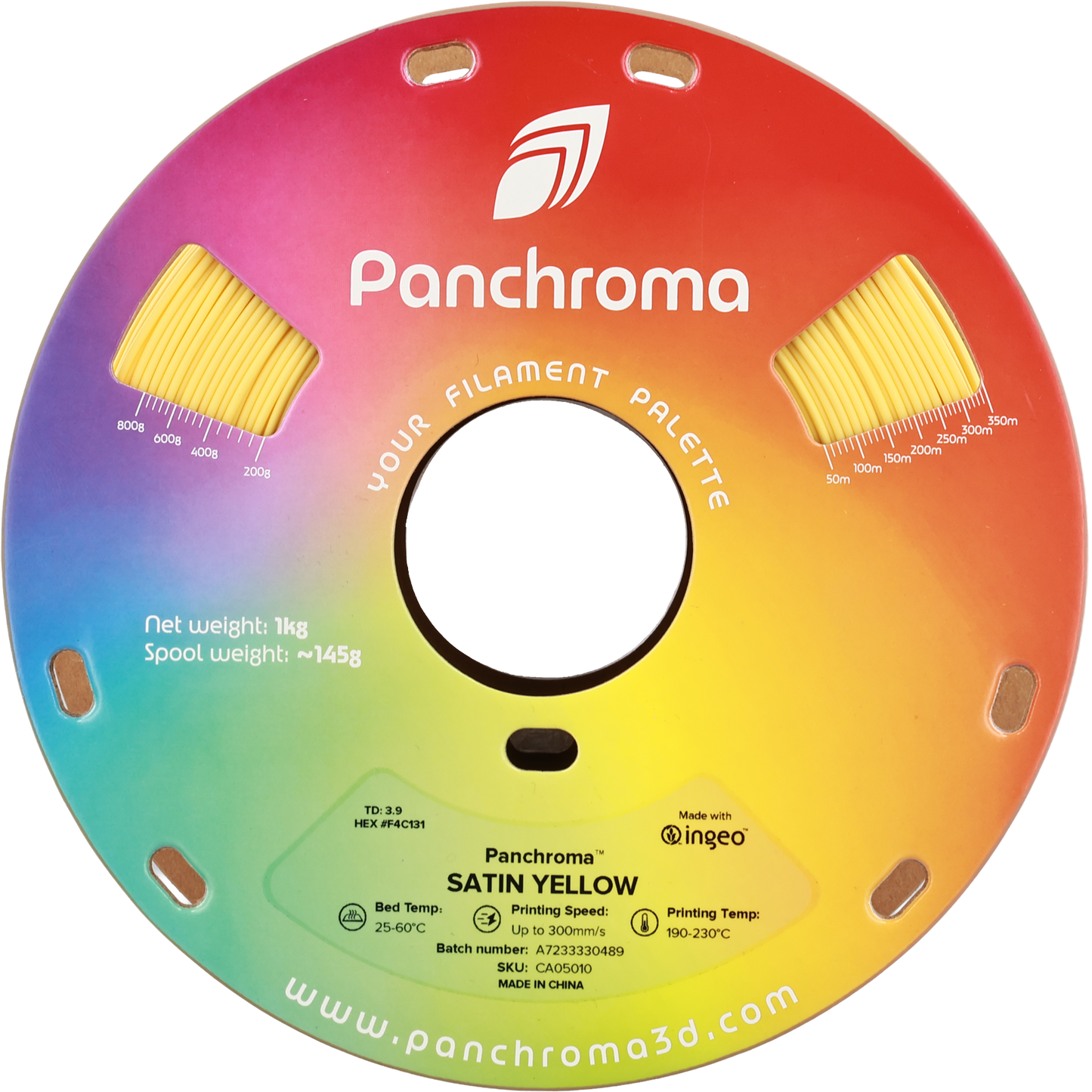Polymaker Panchroma PLA Satin Yellow 1.75 mm 1kg