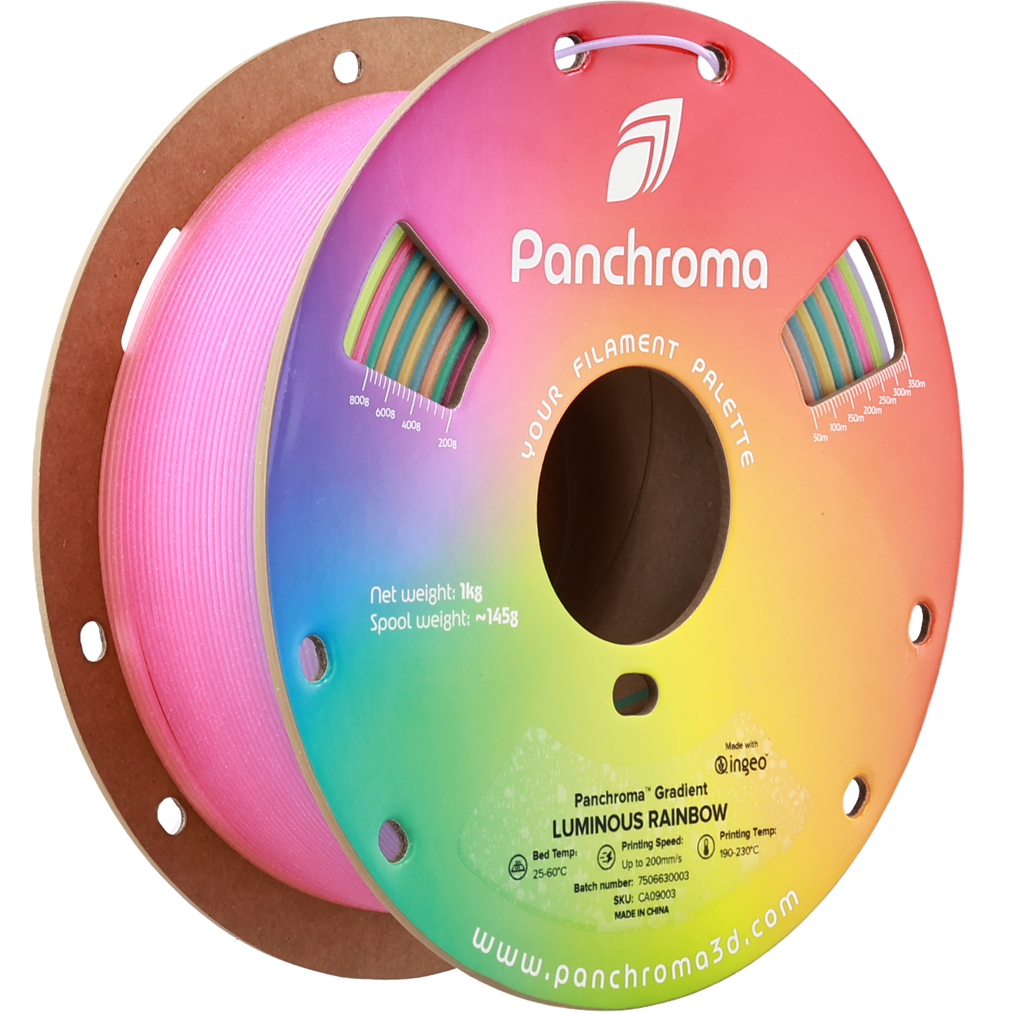 Polymaker Panchroma PLA Gradient Luminous Rainbow 1.75 mm 1kg