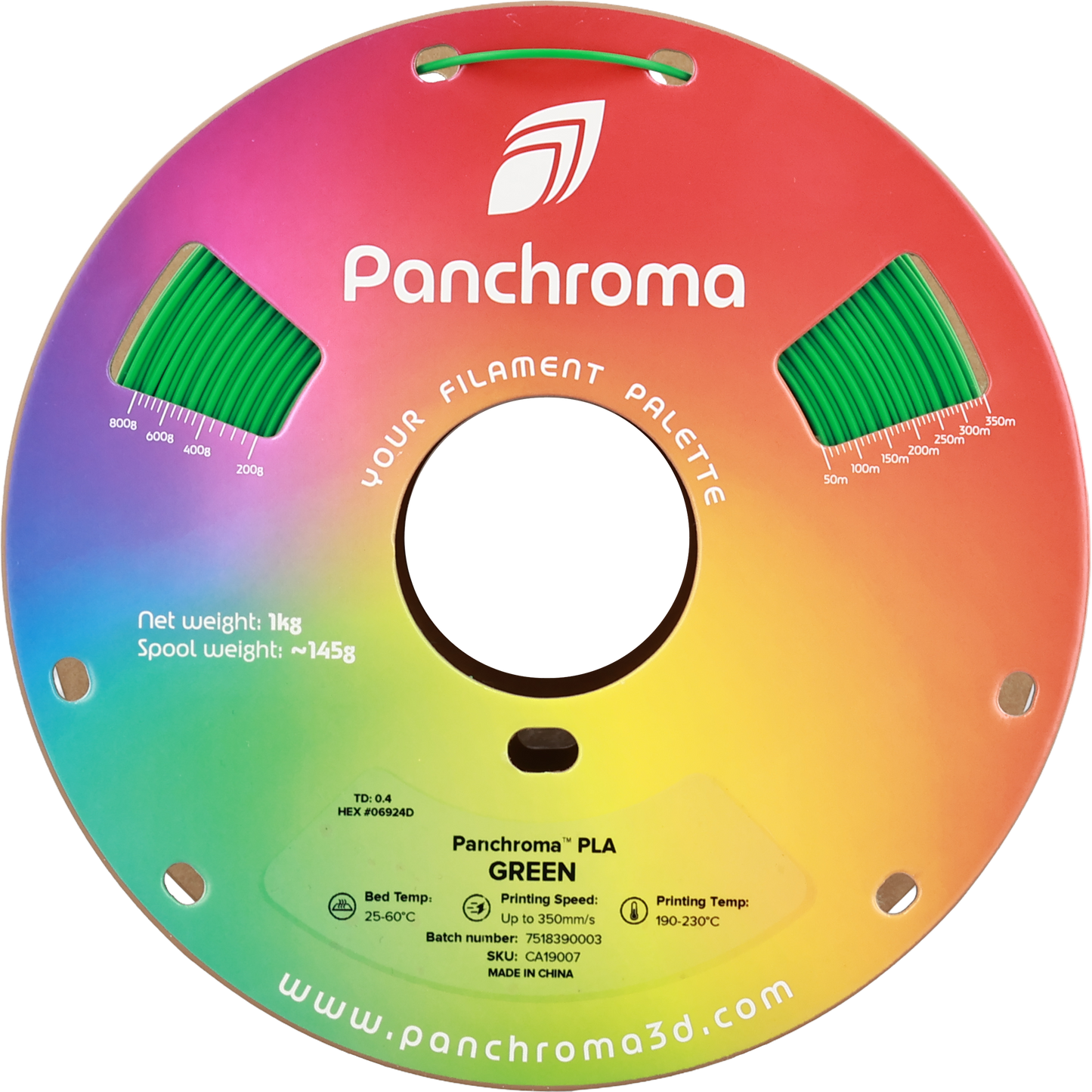 Polymaker Panchroma PLA Green 1.75 mm 1kg