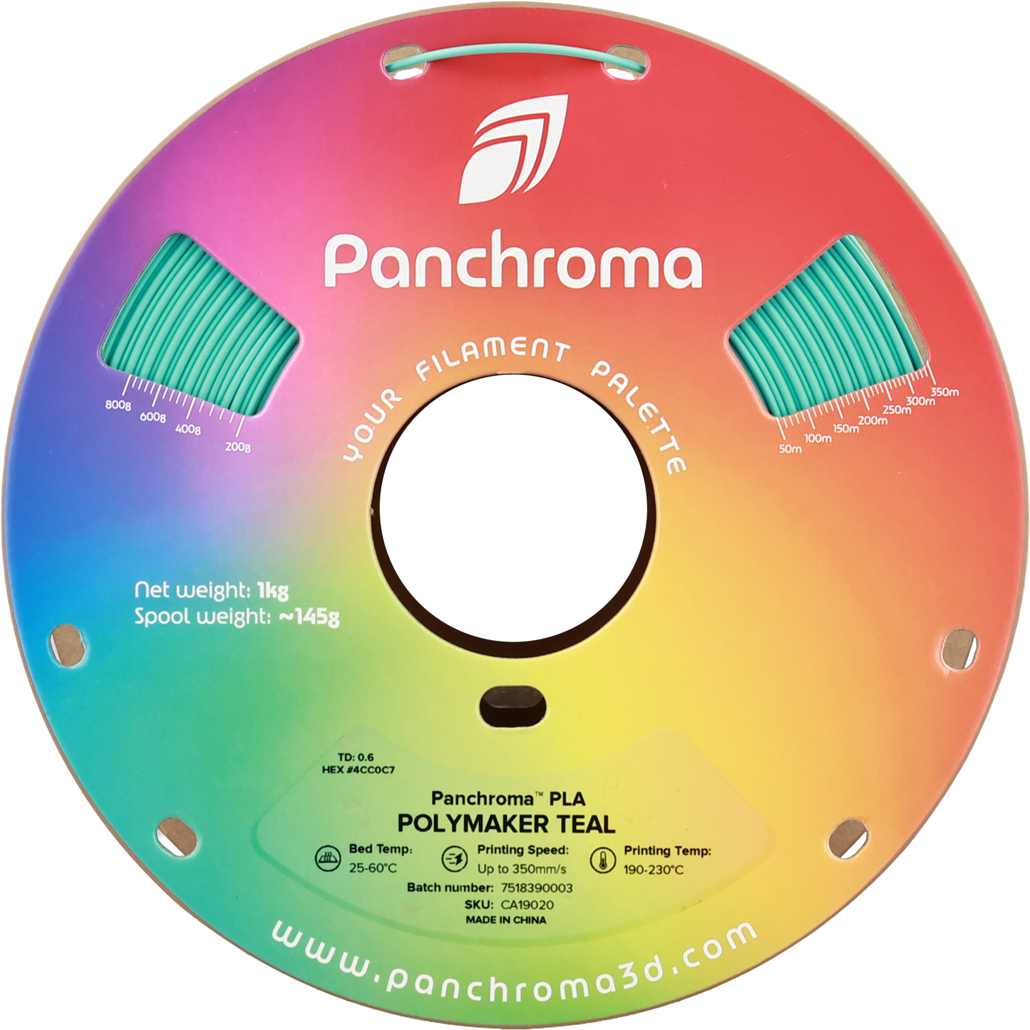 Polymaker Panchroma PLA Teal 1.75 mm 1kg
