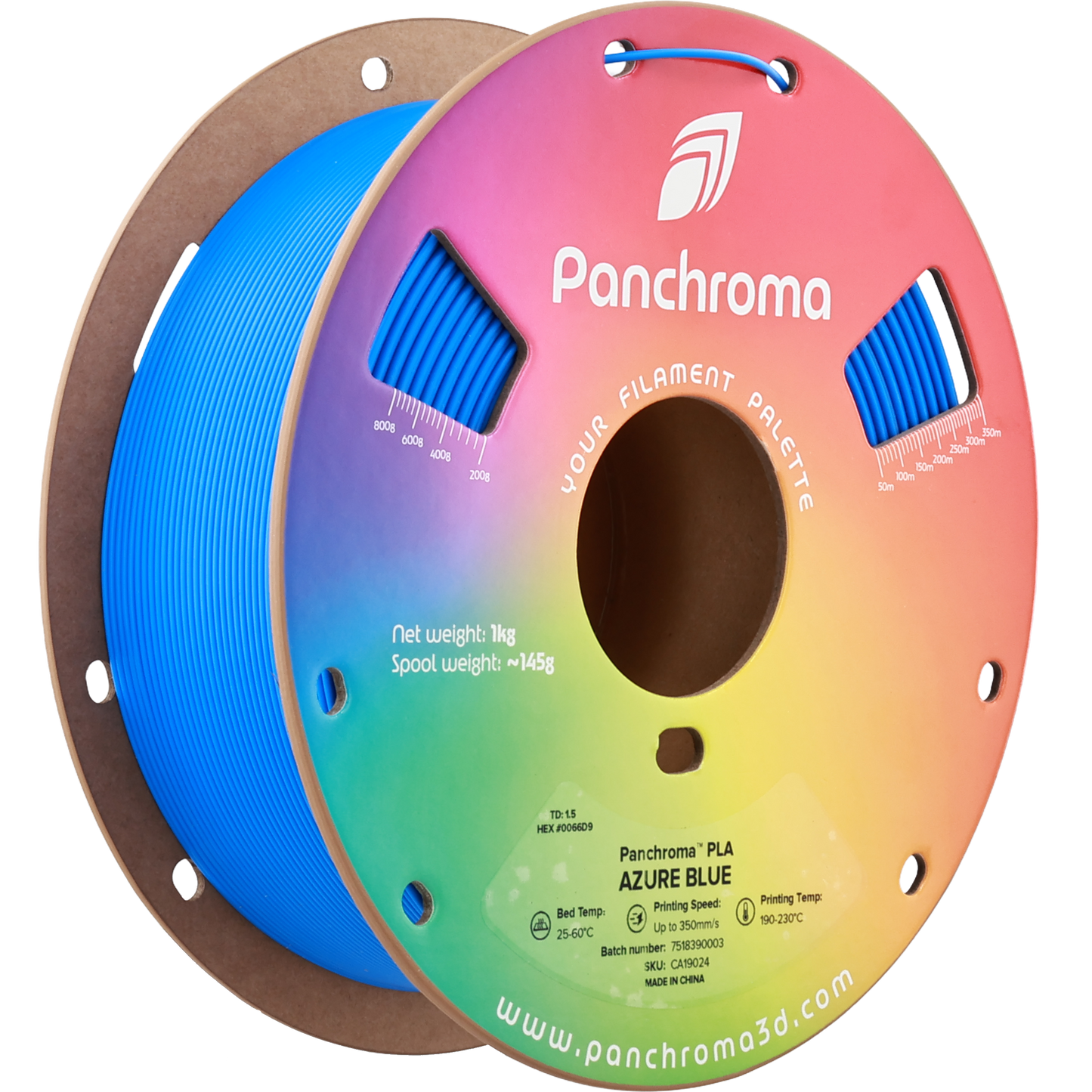 Polymaker Panchroma PLA Azure Blue 1.75 mm 1kg