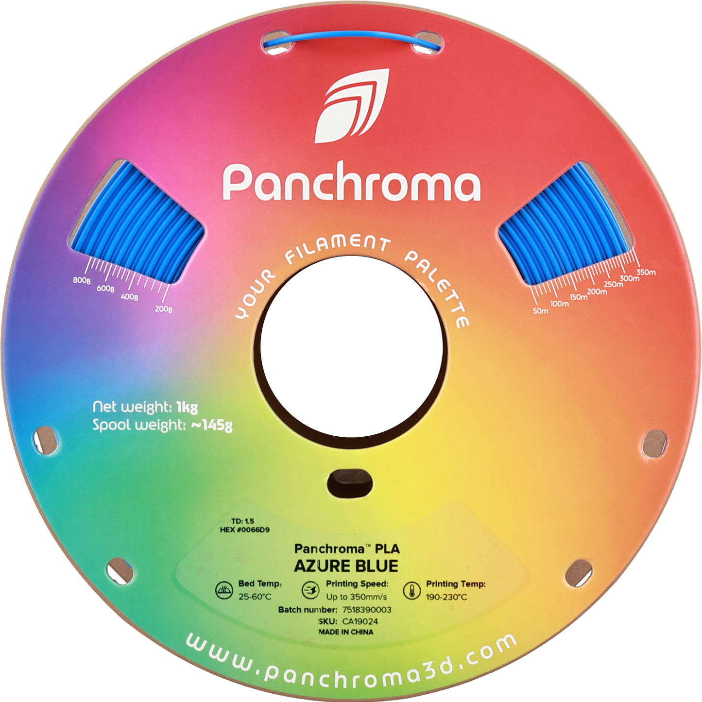 Polymaker Panchroma PLA Azure Blue 1.75 mm 1kg