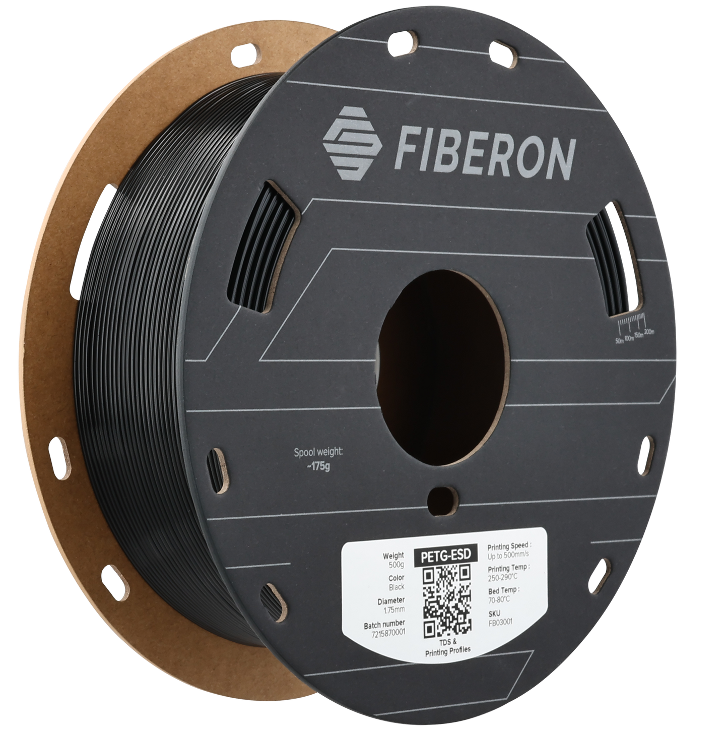 Polymaker Fiberon PETG-ESD Black 1.75mm 500g