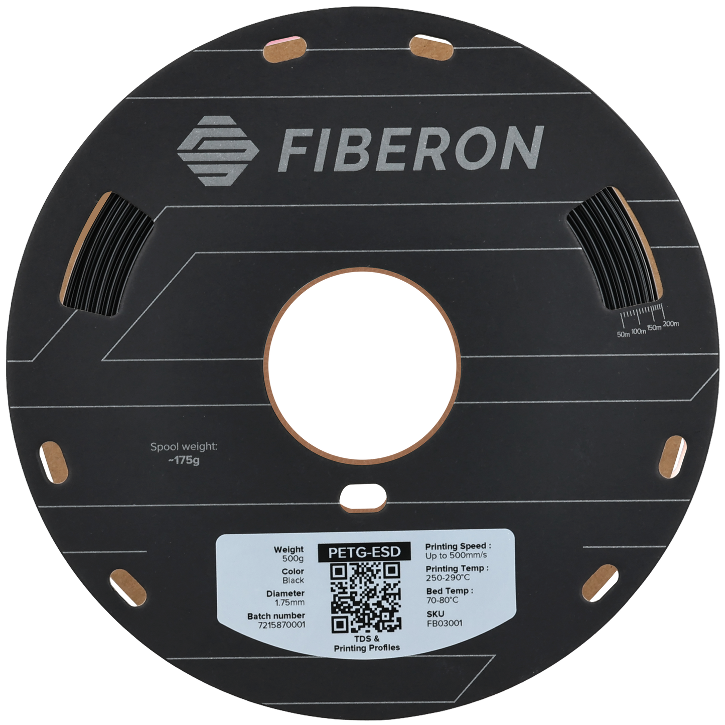 Polymaker Fiberon PETG-ESD Black 1.75mm 500g