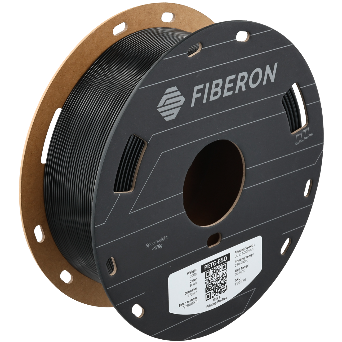 Polymaker Fiberon PETG-ESD Black 1.75mm 500g