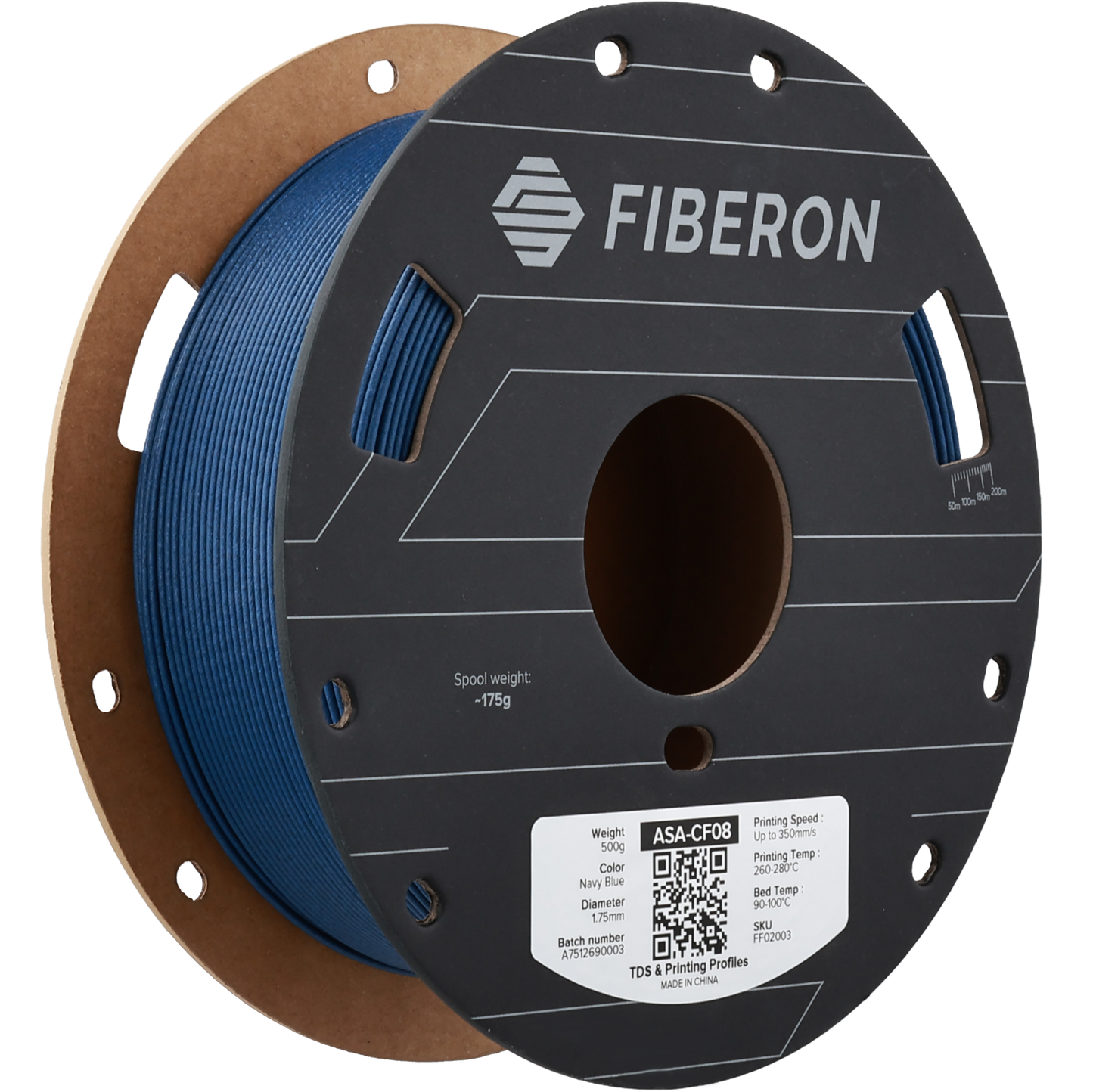 Polymaker Fiberon ASA-CF08 Navy Blue 1.75mm 500g