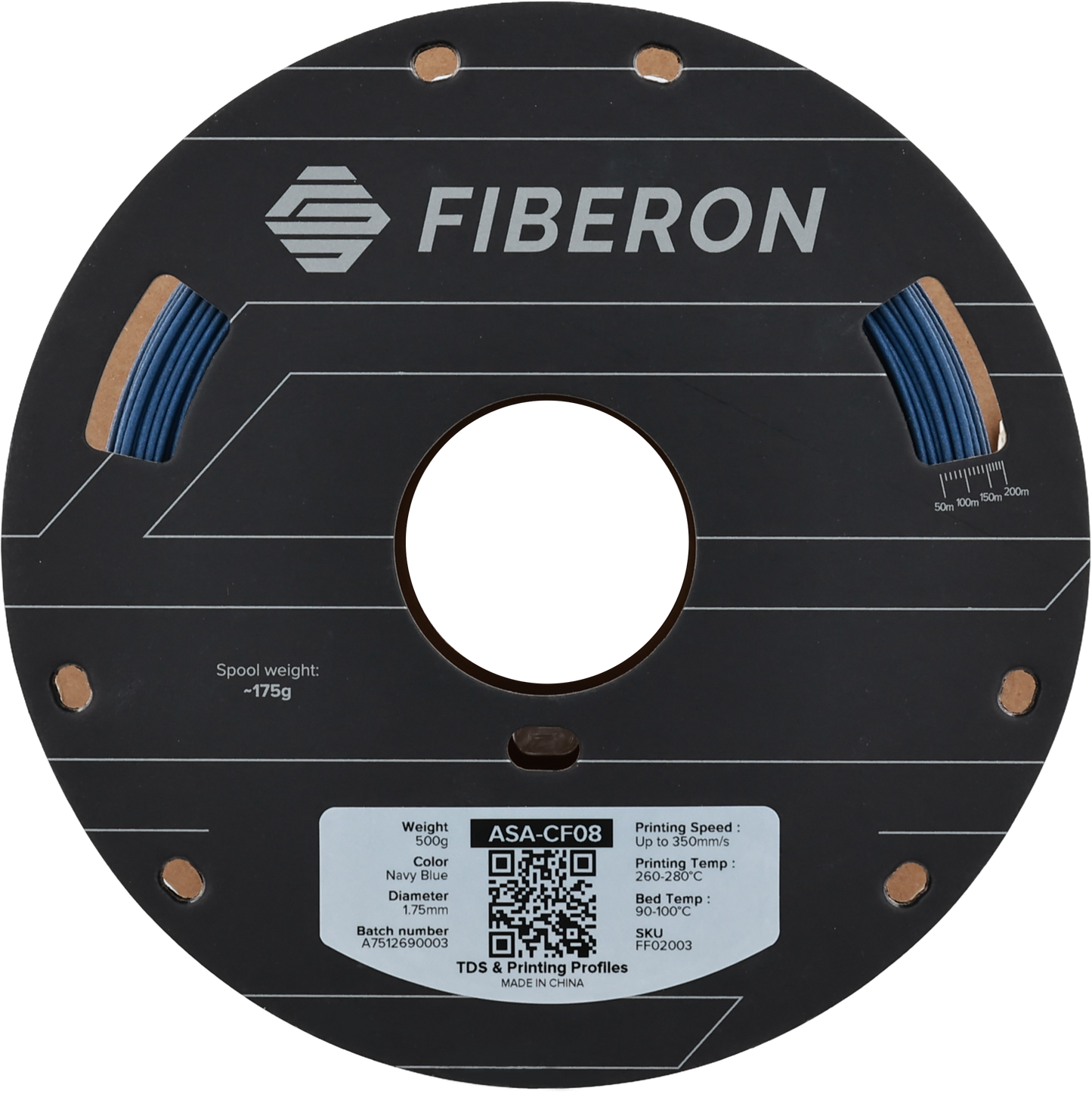 Polymaker Fiberon ASA-CF08 Navy Blue 1.75mm 500g