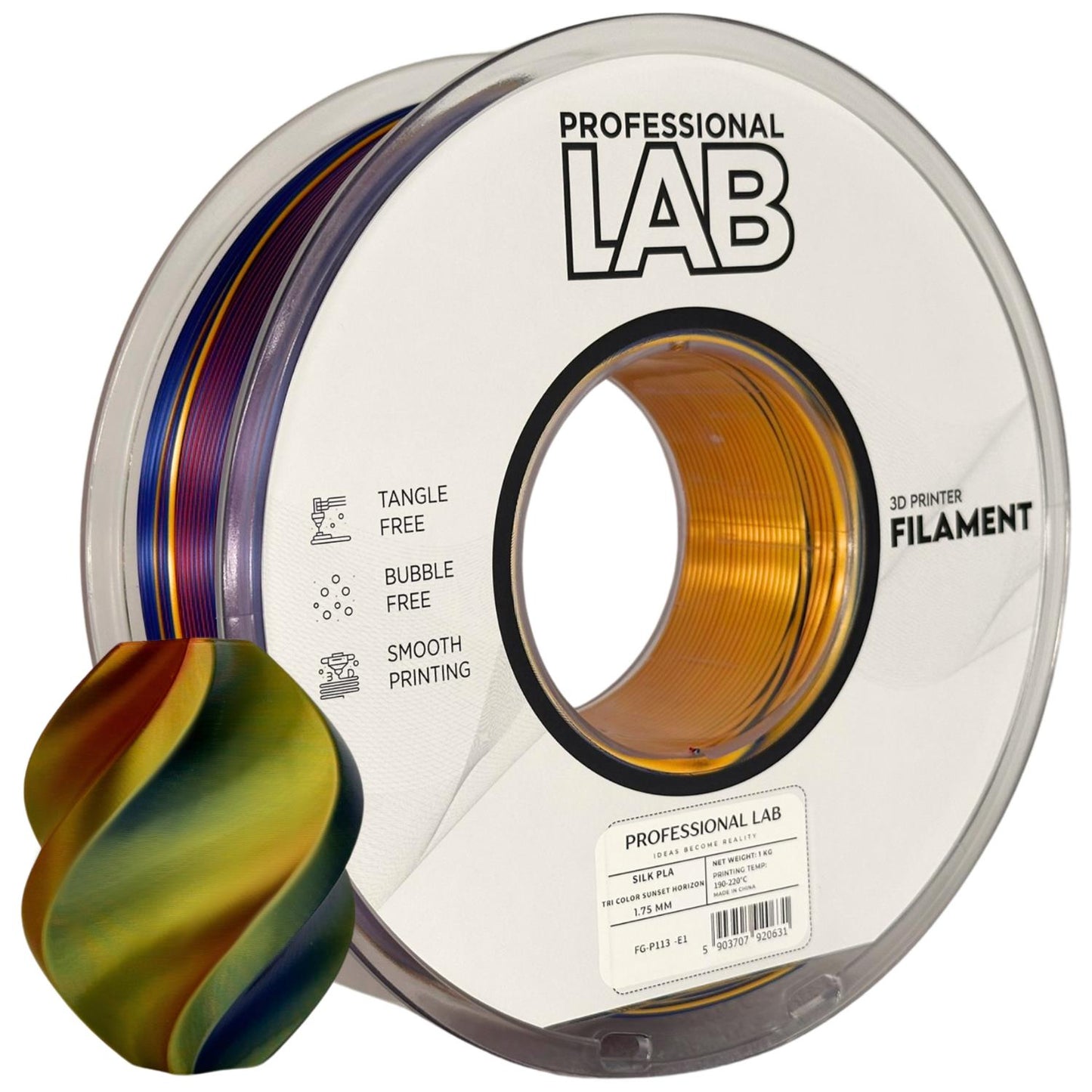 Silk PLA Tri Color Sunset Horizon | Prof. Lab