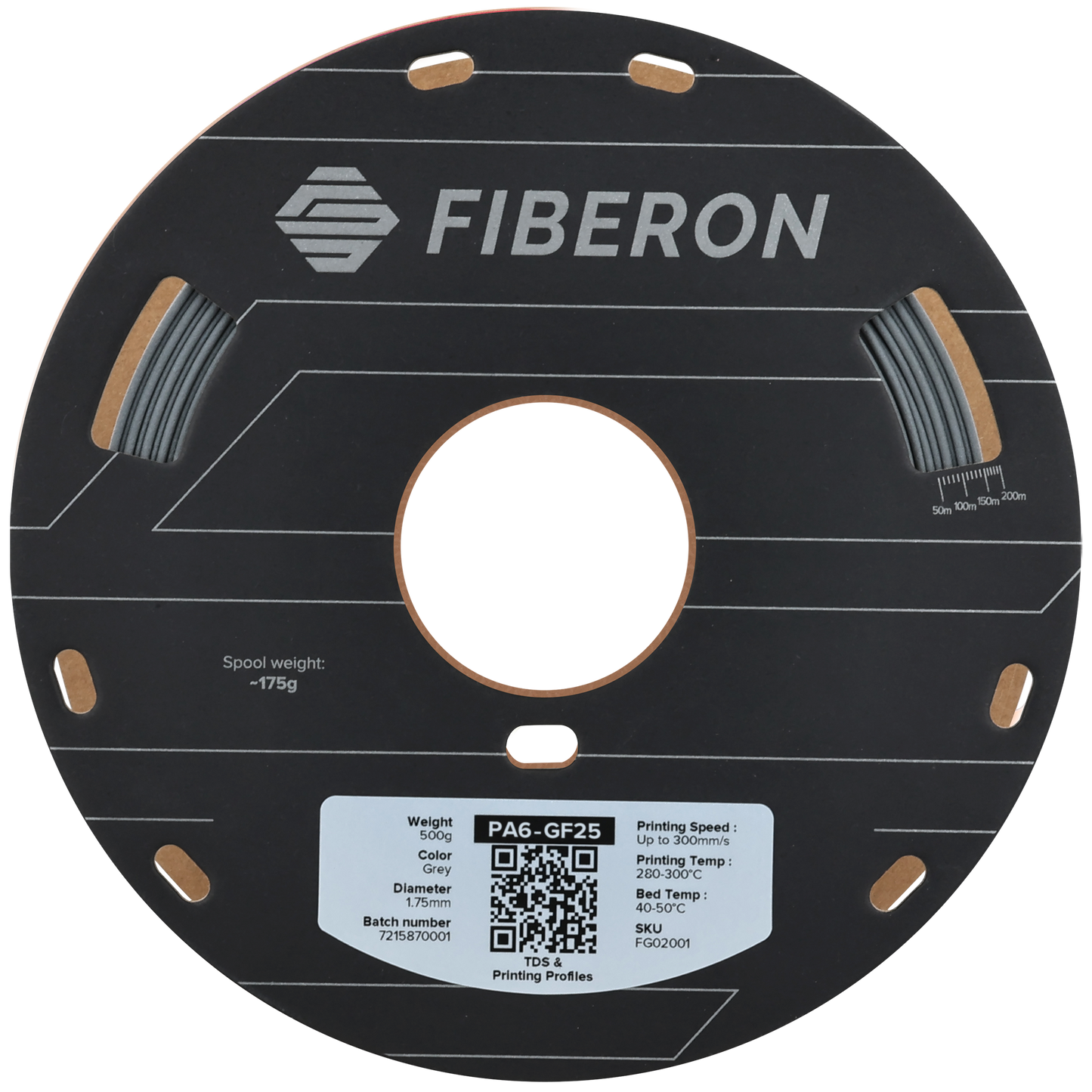Polymaker Fiberon PA6-GF25 Gray 1.75mm 500g