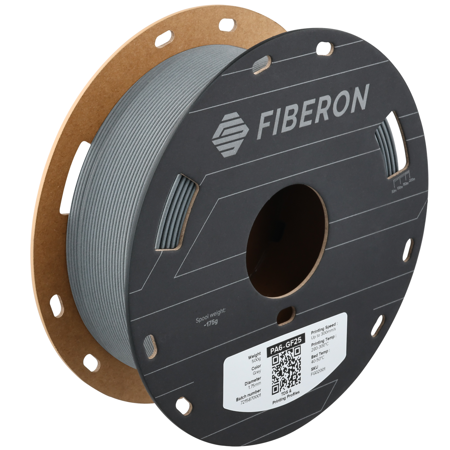 Polymaker Fiberon PA6-GF25 Gray 1.75mm 500g