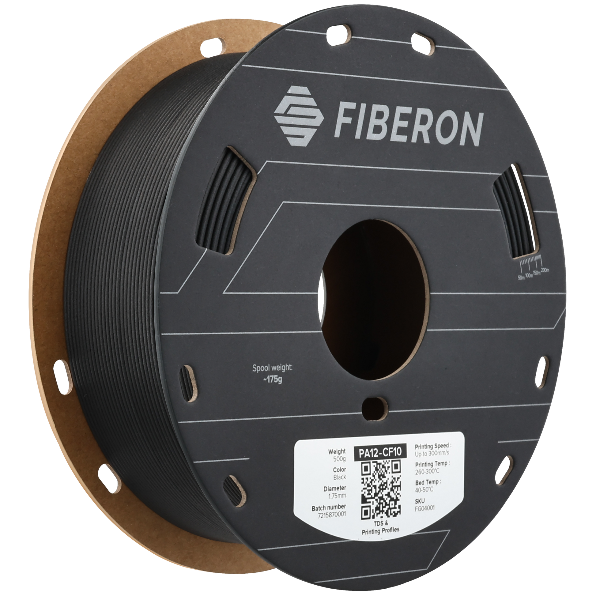 Polymaker Fiberon PA12-CF10 Black 1.75mm 500g