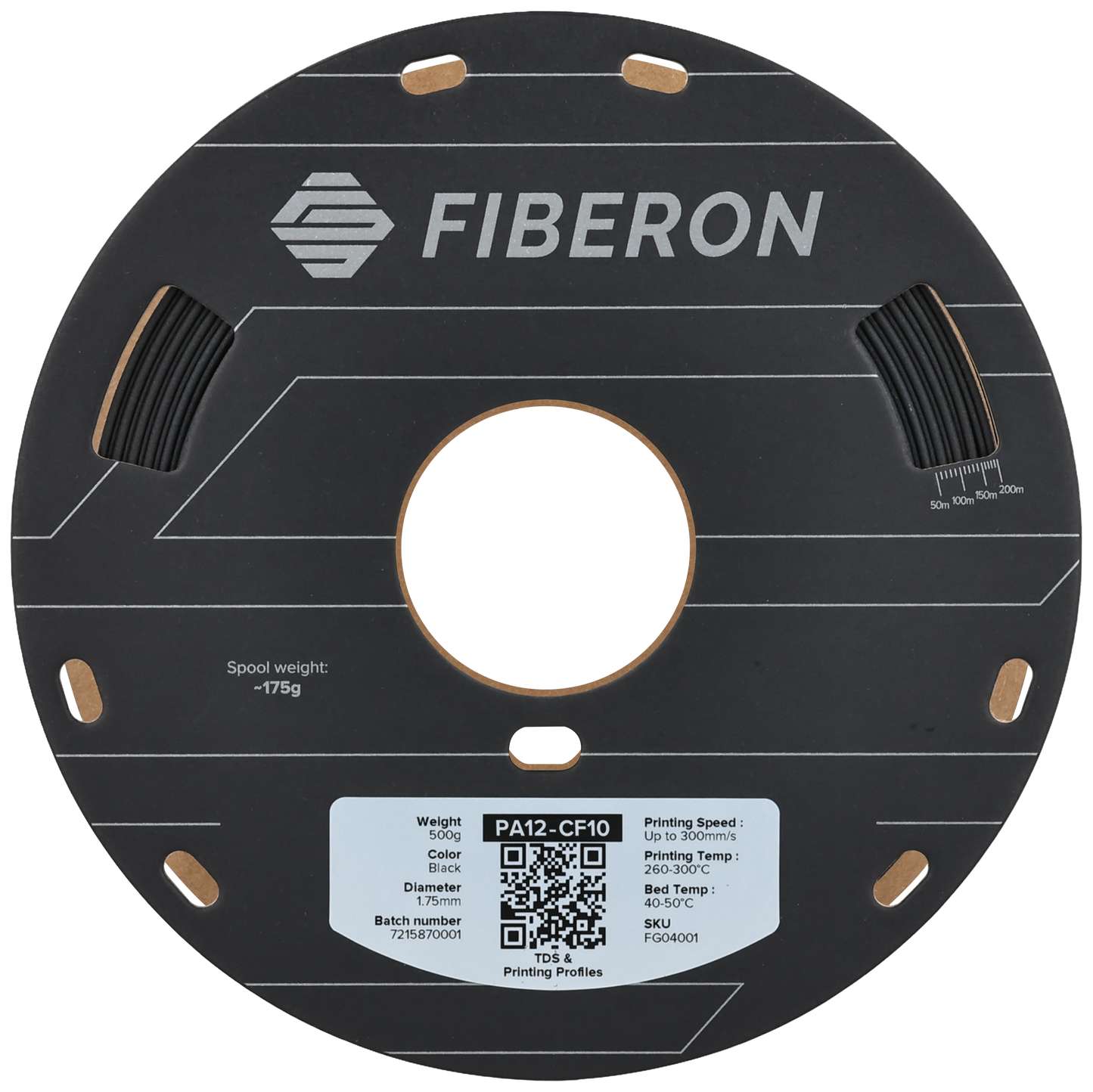 Polymaker Fiberon PA12-CF10 Black 1.75mm 500g