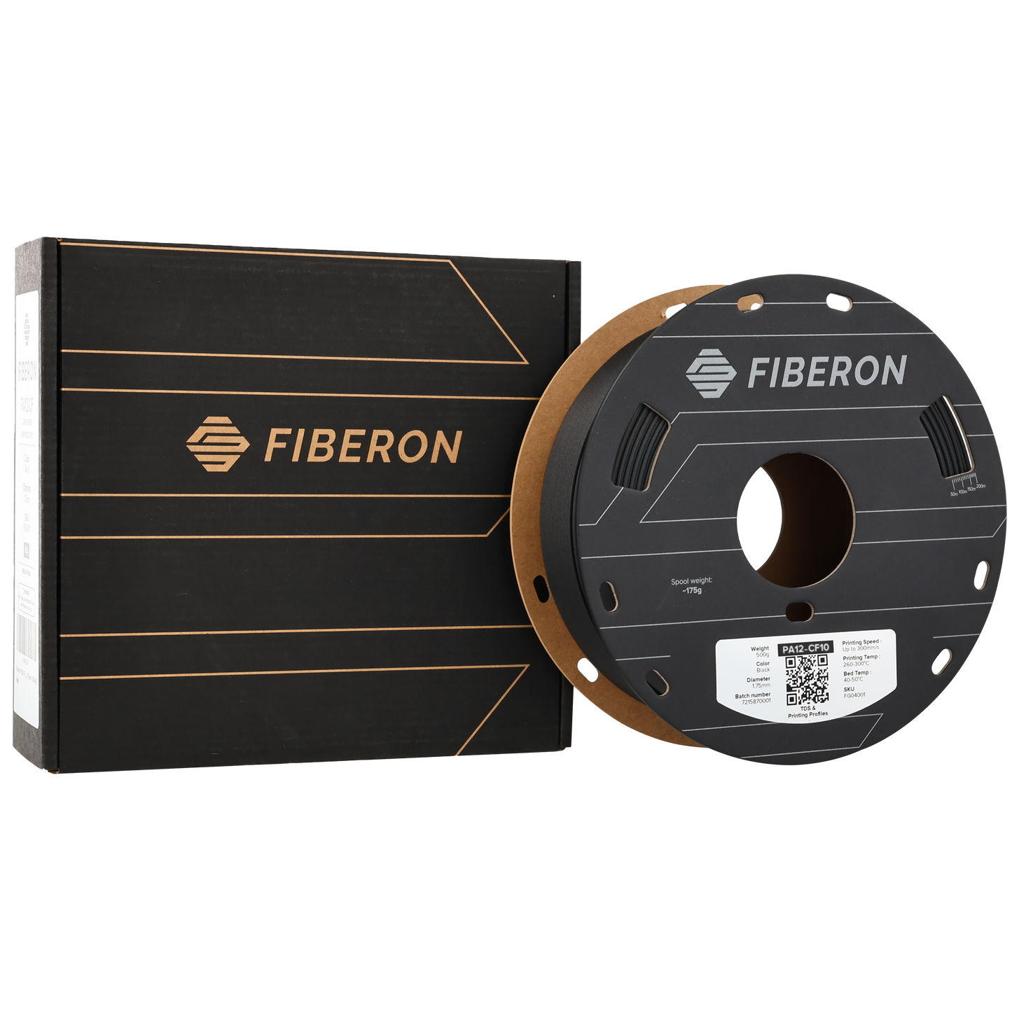 Polymaker Fiberon PA12-CF10 Black 1.75mm 500g