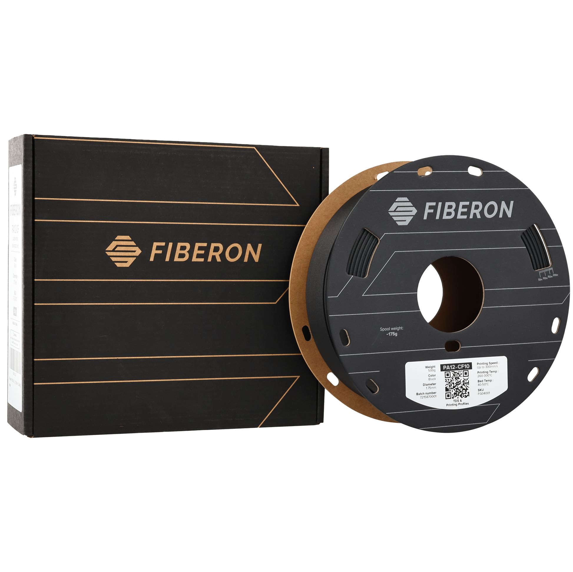 Polymaker Fiberon PA12-CF10 Black 1.75mm 500g