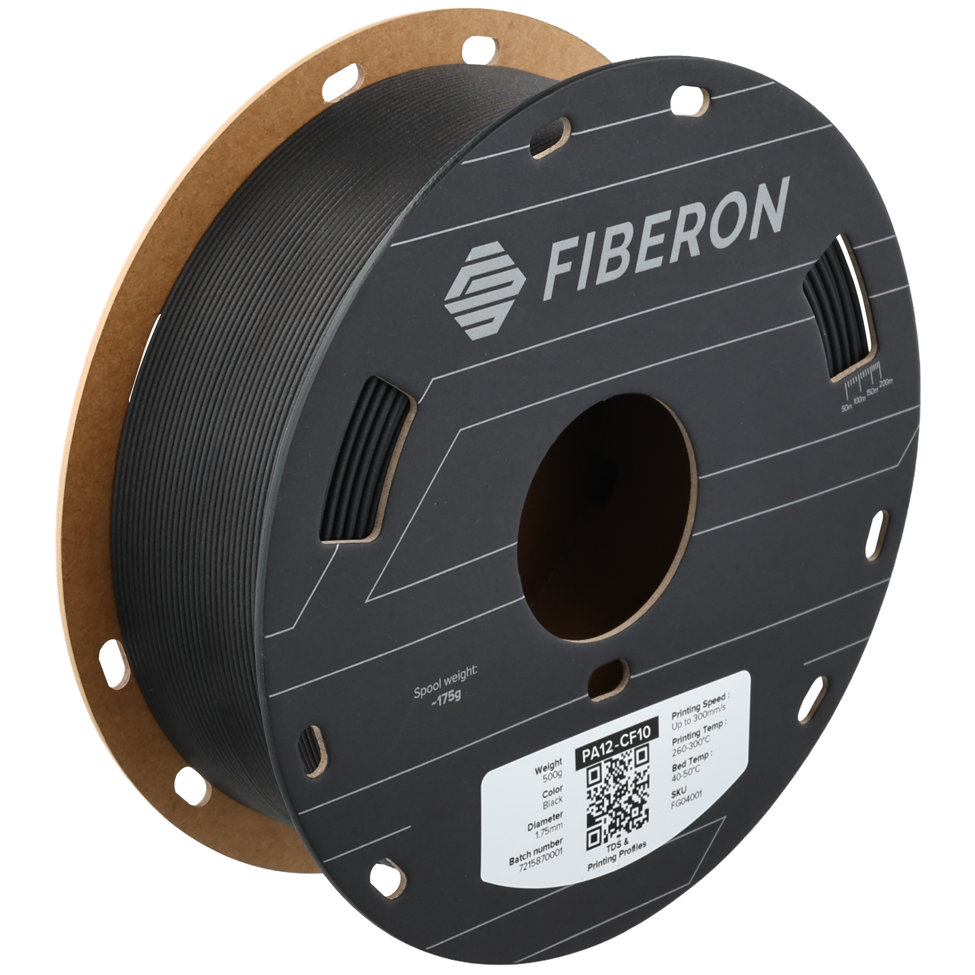 Polymaker Fiberon PA12-CF10 Black 1.75mm 500g