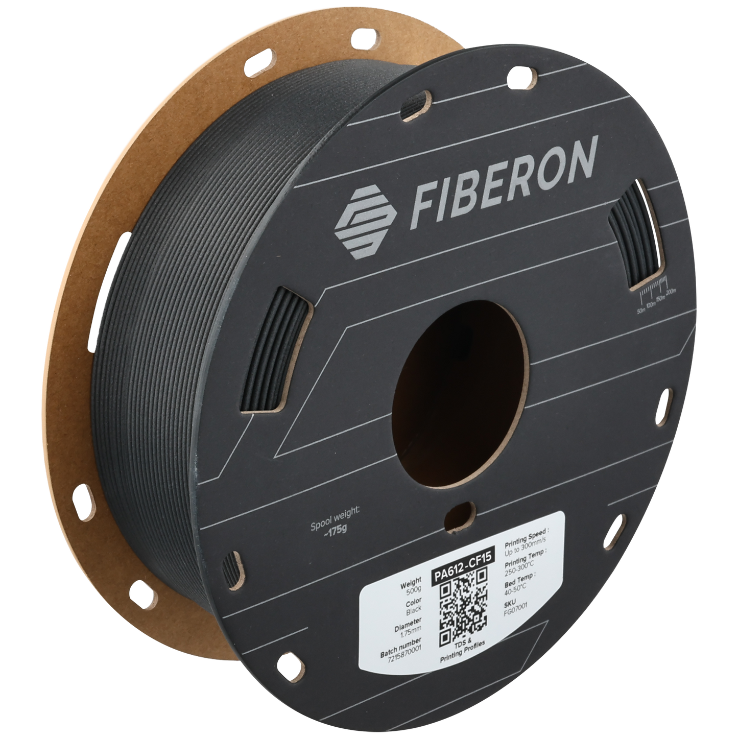 Polymaker Fiberon PA612-CF15 Black 1.75mm 500g