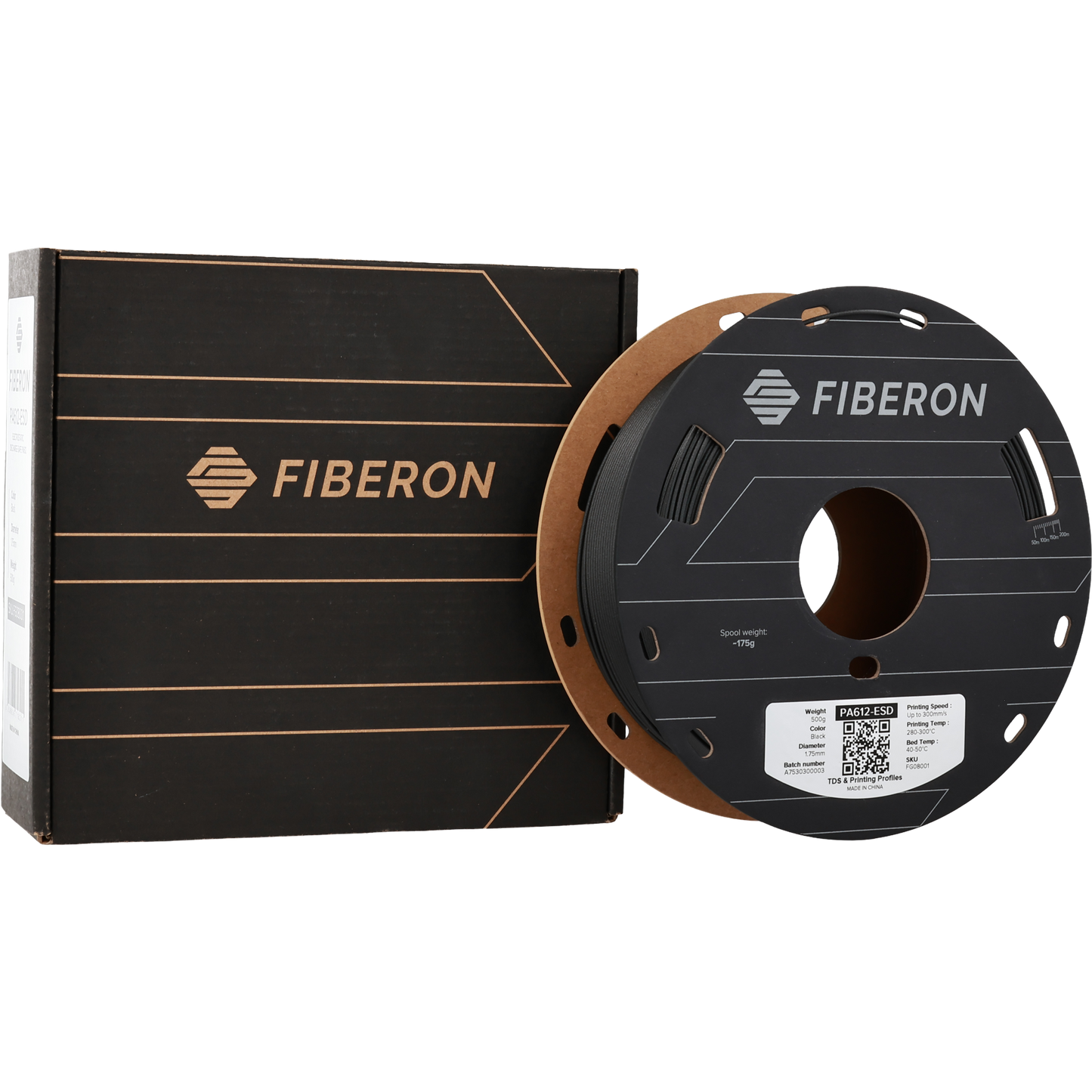 Polymaker Fiberon PA612-ESD Black 1.75mm 500g
