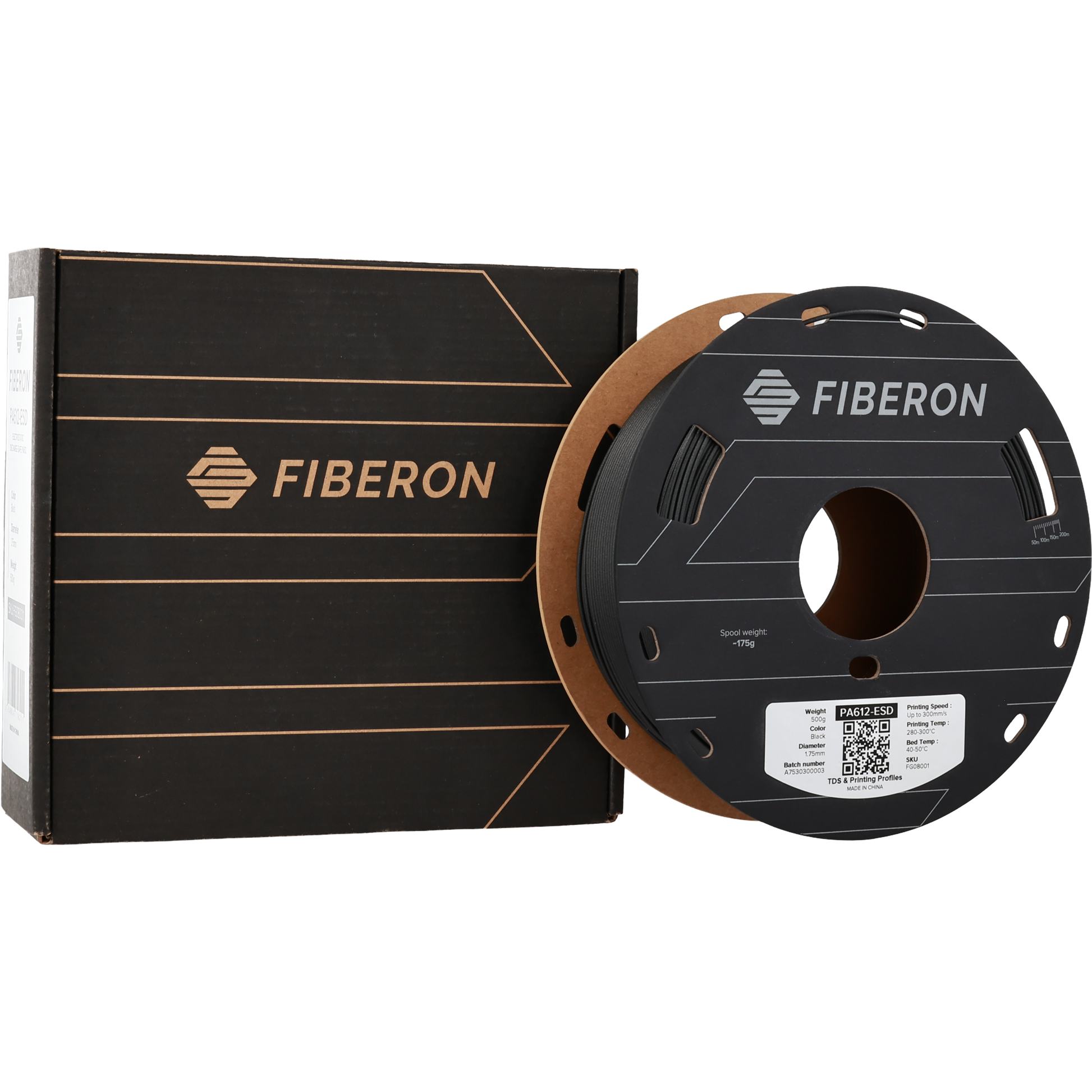 Polymaker Fiberon PA612-ESD Black 1.75mm 500g
