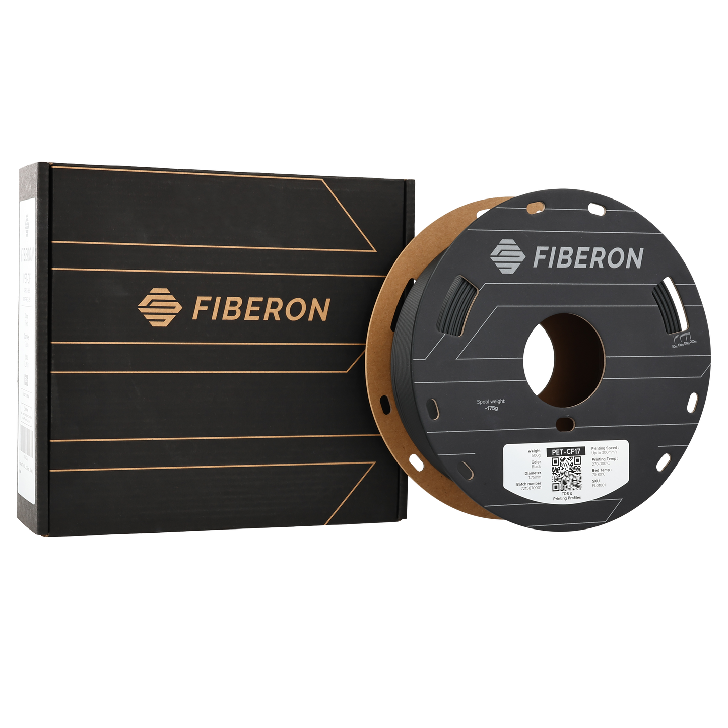 Polymaker Fiberon PET-CF17 Black 1.75 mm 500g