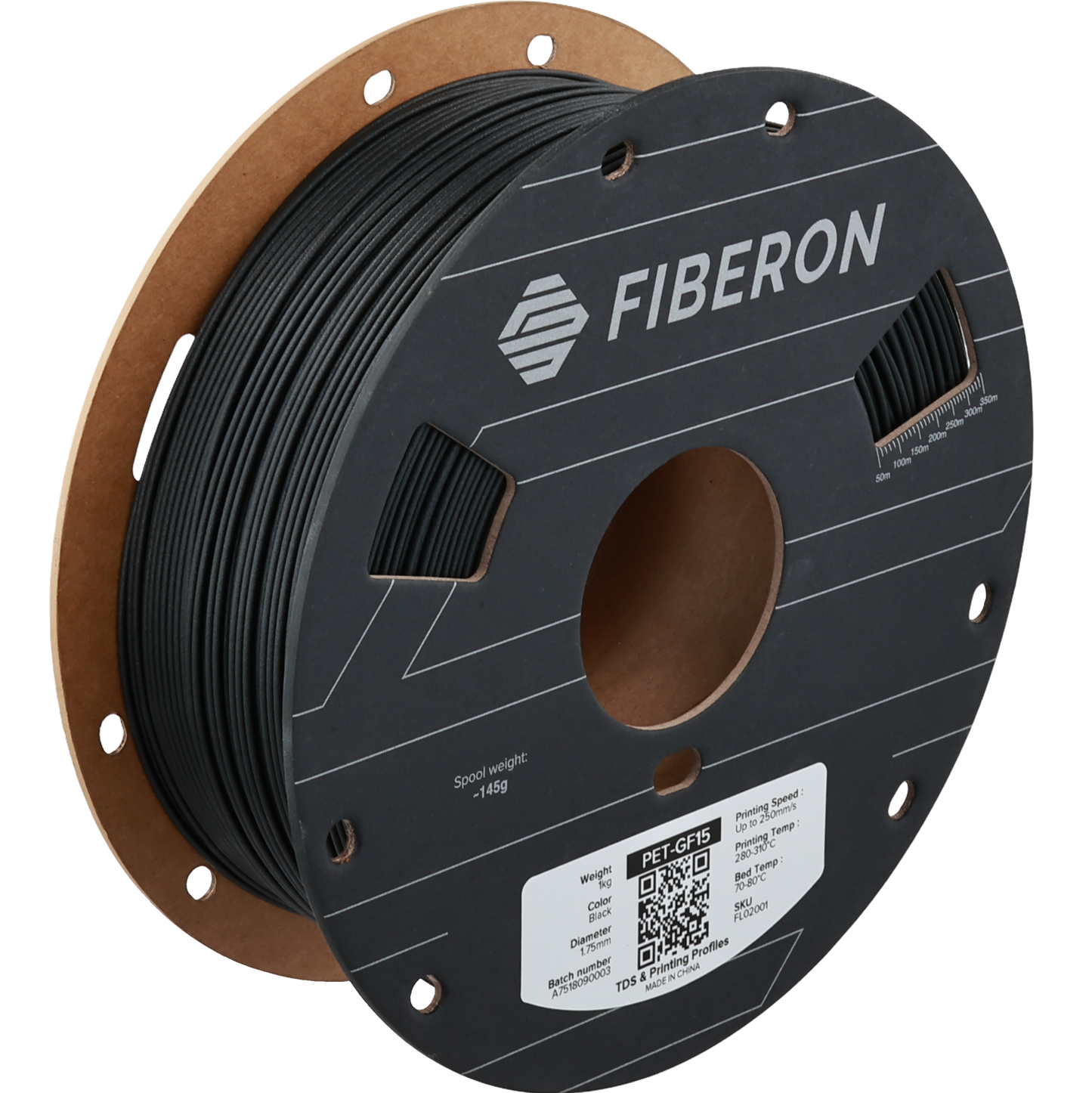 Polymaker Fiberon PET-GF15 Black 1.75mm 1kg