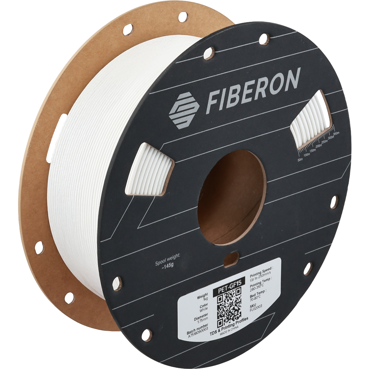 Polymaker Fiberon PET-GF15 White 1.75mm 1kg