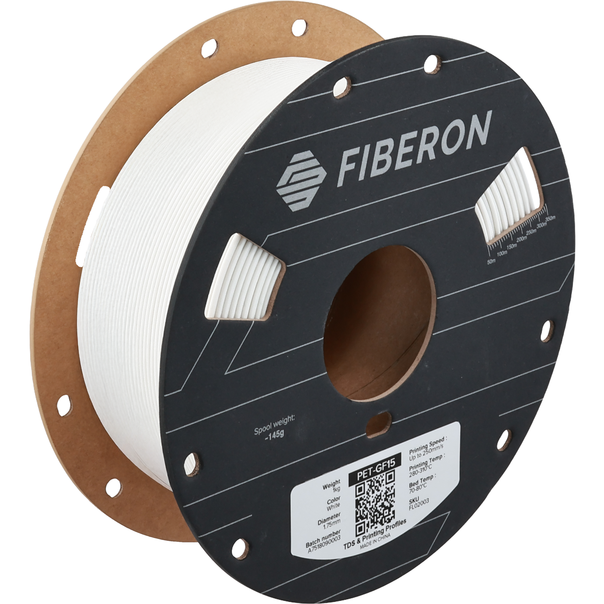 Polymaker Fiberon PET-GF15 White 1.75mm 1kg