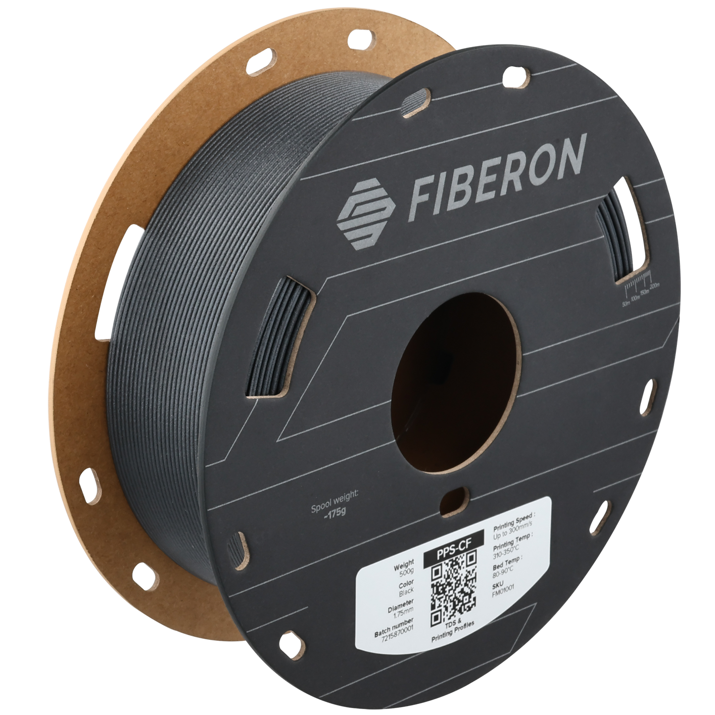 Polymaker Fiberon PPS-CF10 Black 1.75mm 500g