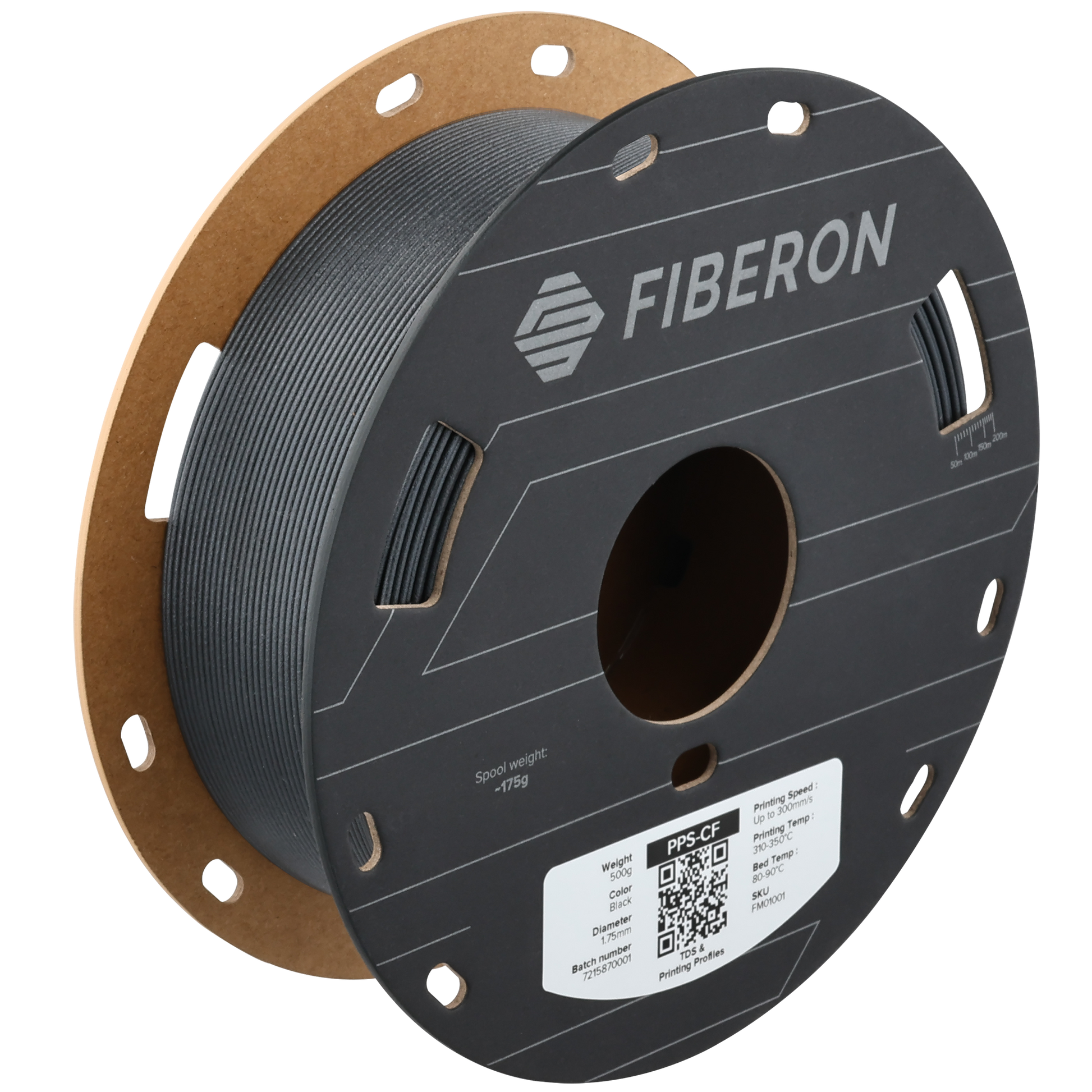 Polymaker Fiberon PPS-CF10 Black 1.75mm 500g